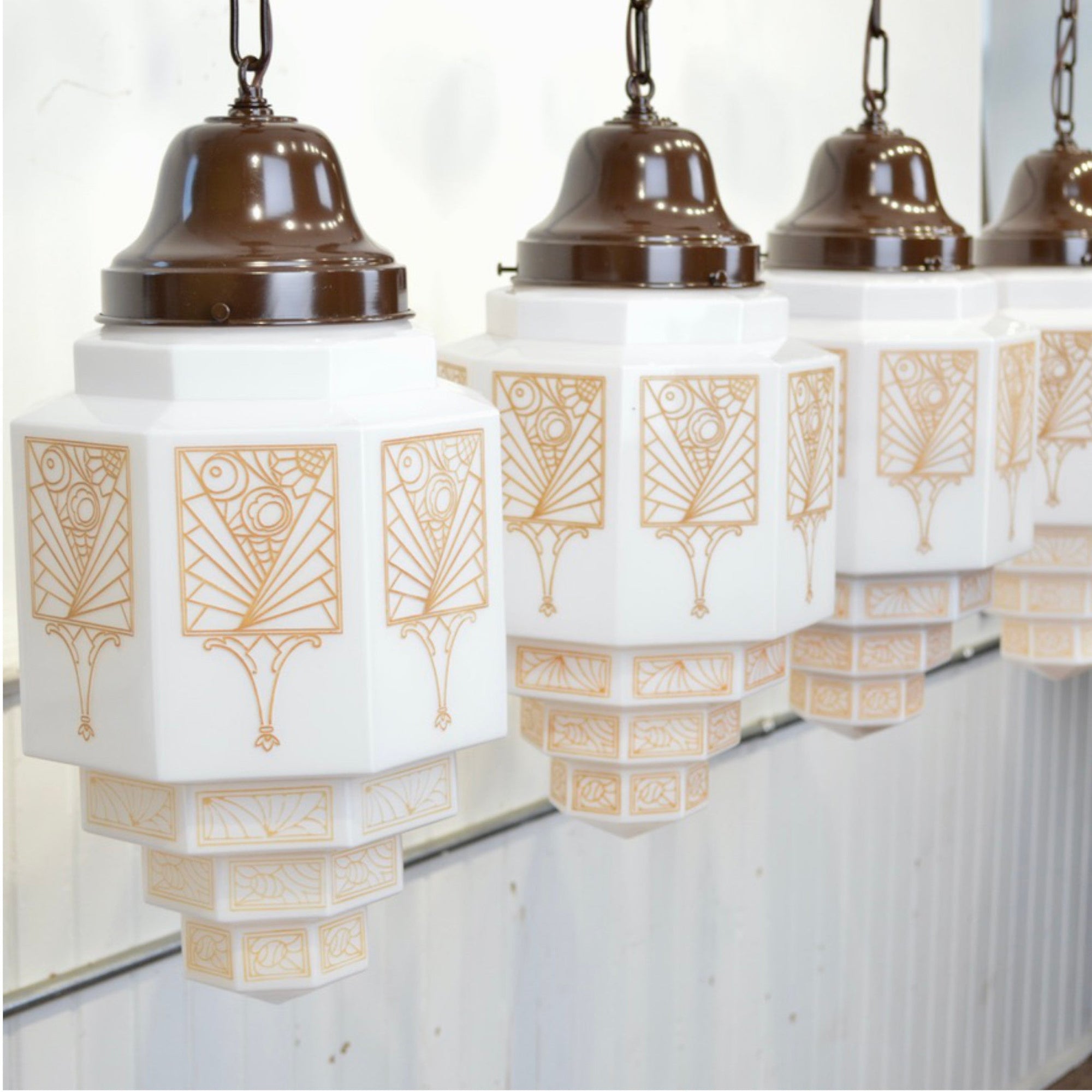 Art Deco Skyscraper Pendant Lights - Salvage-Garden