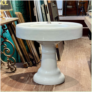 Cast Iron Pedestal Sink - Salvage-Garden