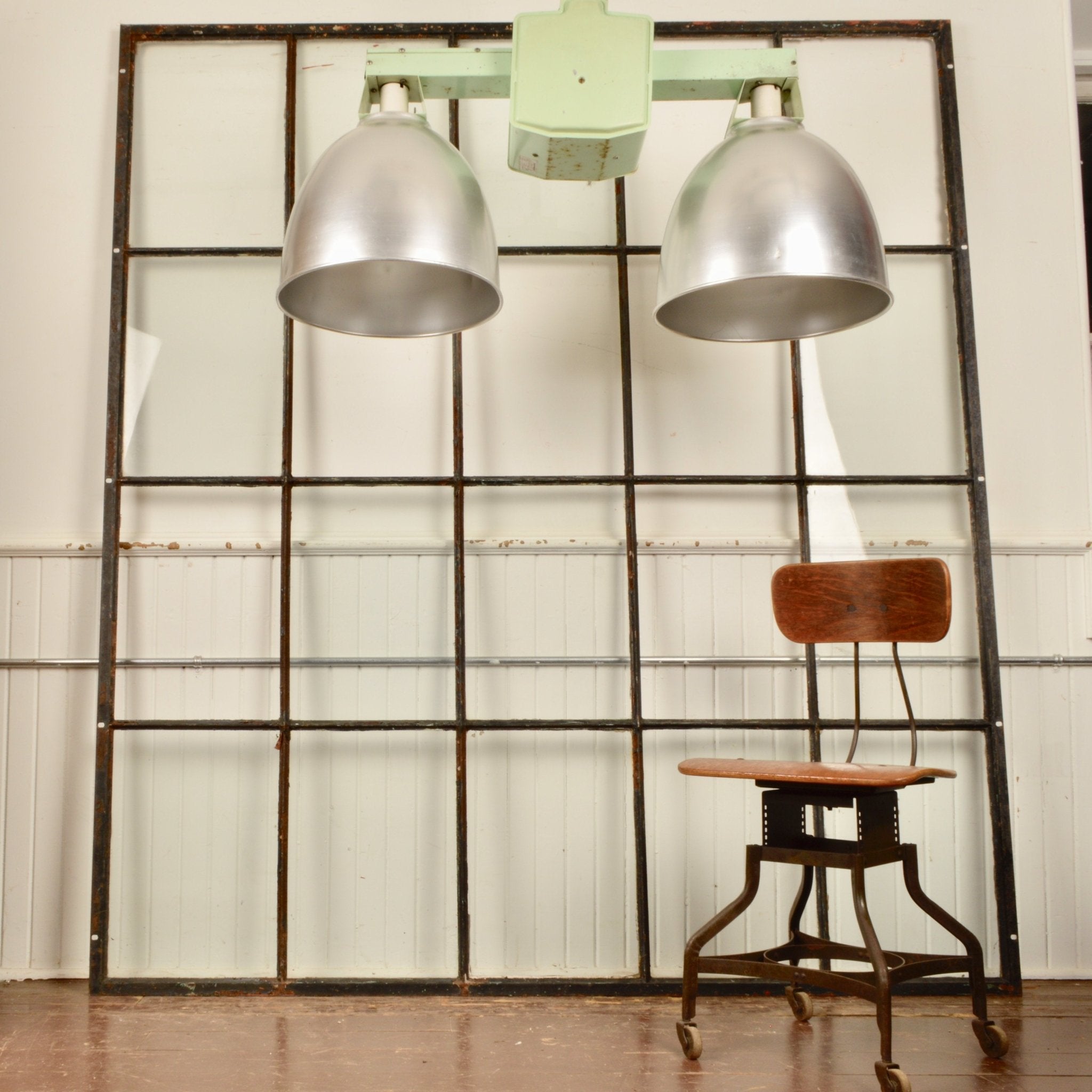 Large Double Pendant Industrial Lights - Salvage-Garden