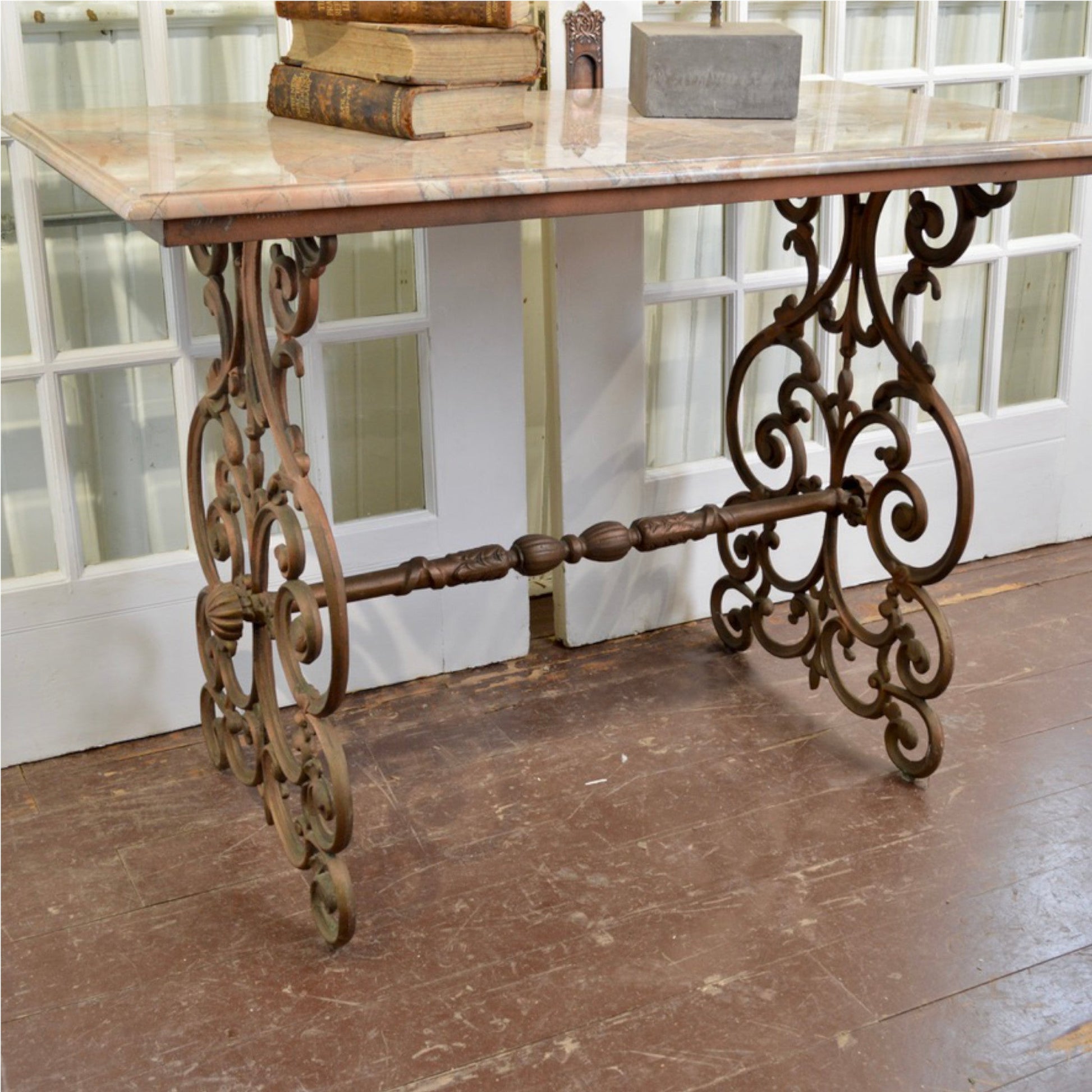 Marble Top Console Table - Salvage-Garden