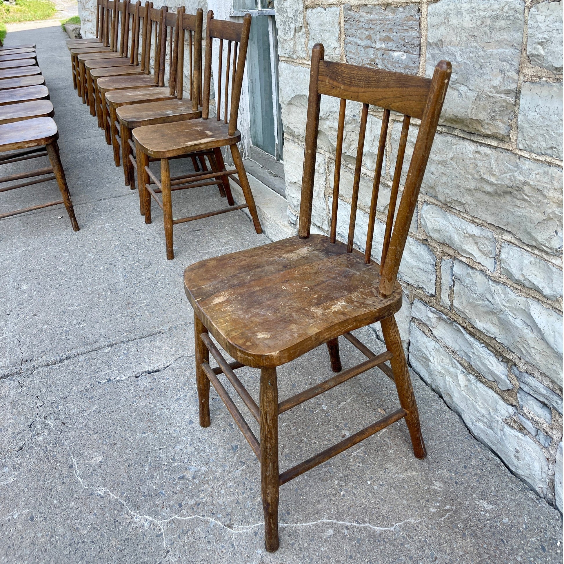 Meeting House Chairs Set of 20 - Salvage-Garden
