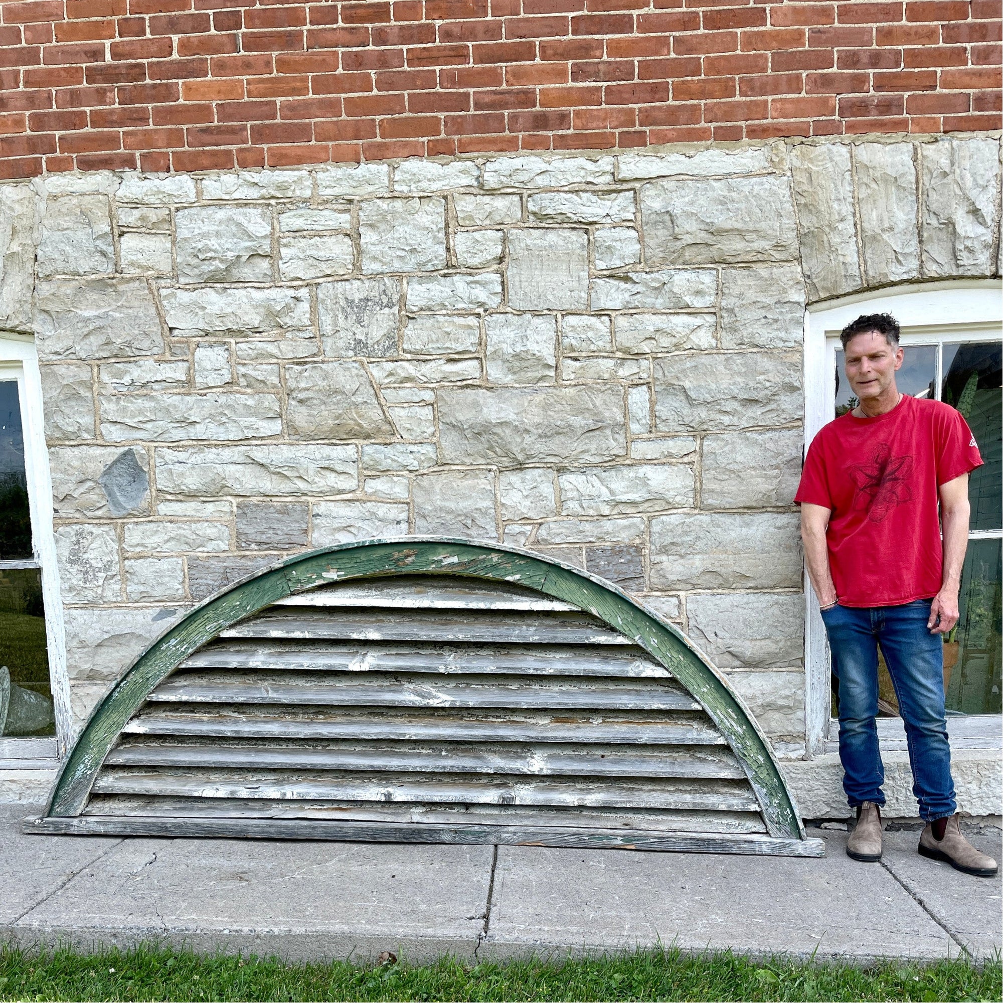 Oversized Antique Barn Vent - Salvage-Garden