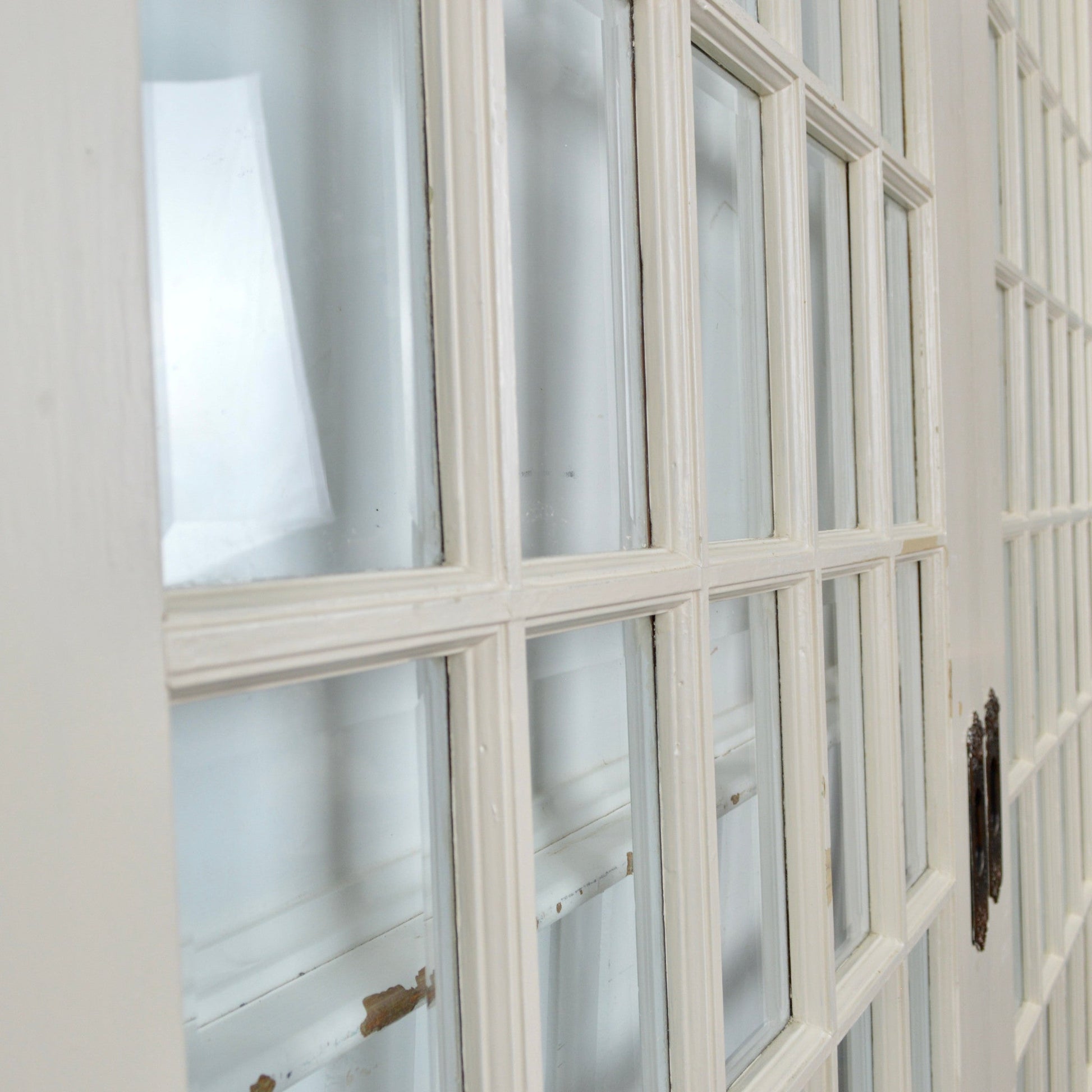 Oversized Antique Pocket Doors With 35 Lites - Salvage-Garden