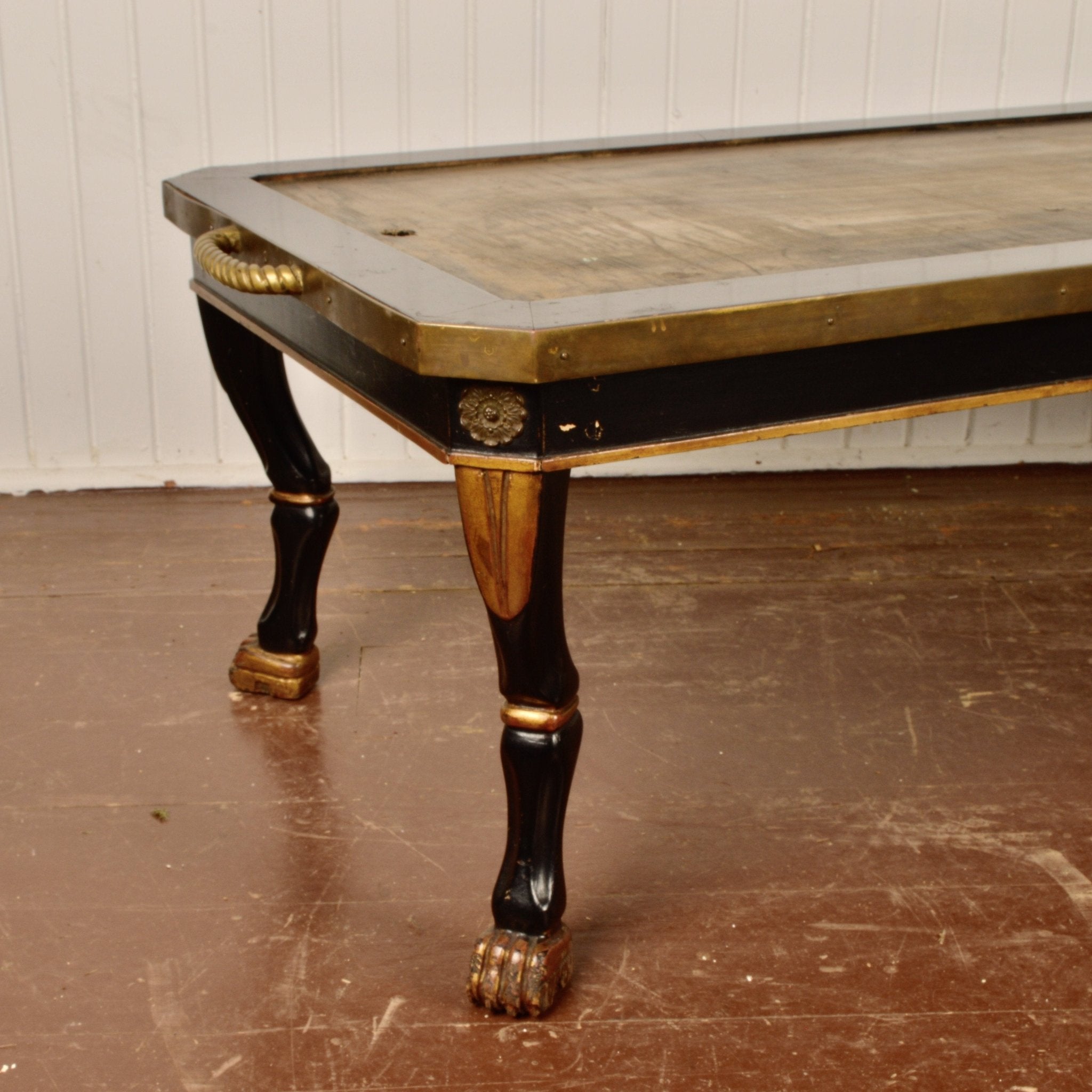 Rare Angelo Romano Black Lacquer Coffee Table - Salvage-Garden