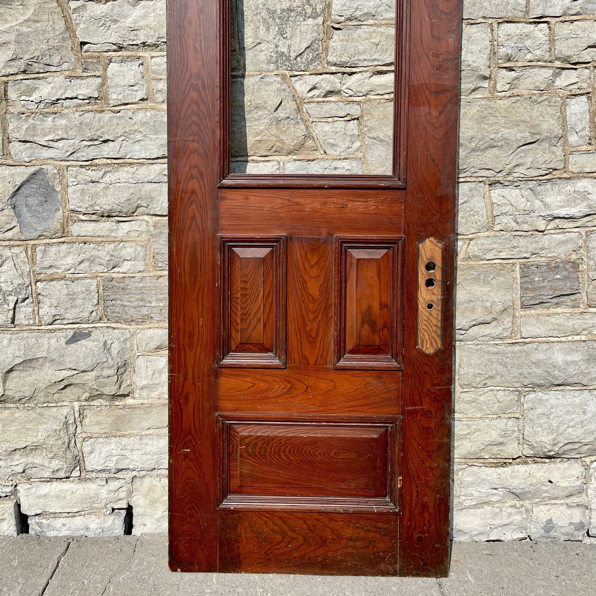 Romanesque Revival Door With Lite - Salvage-Garden