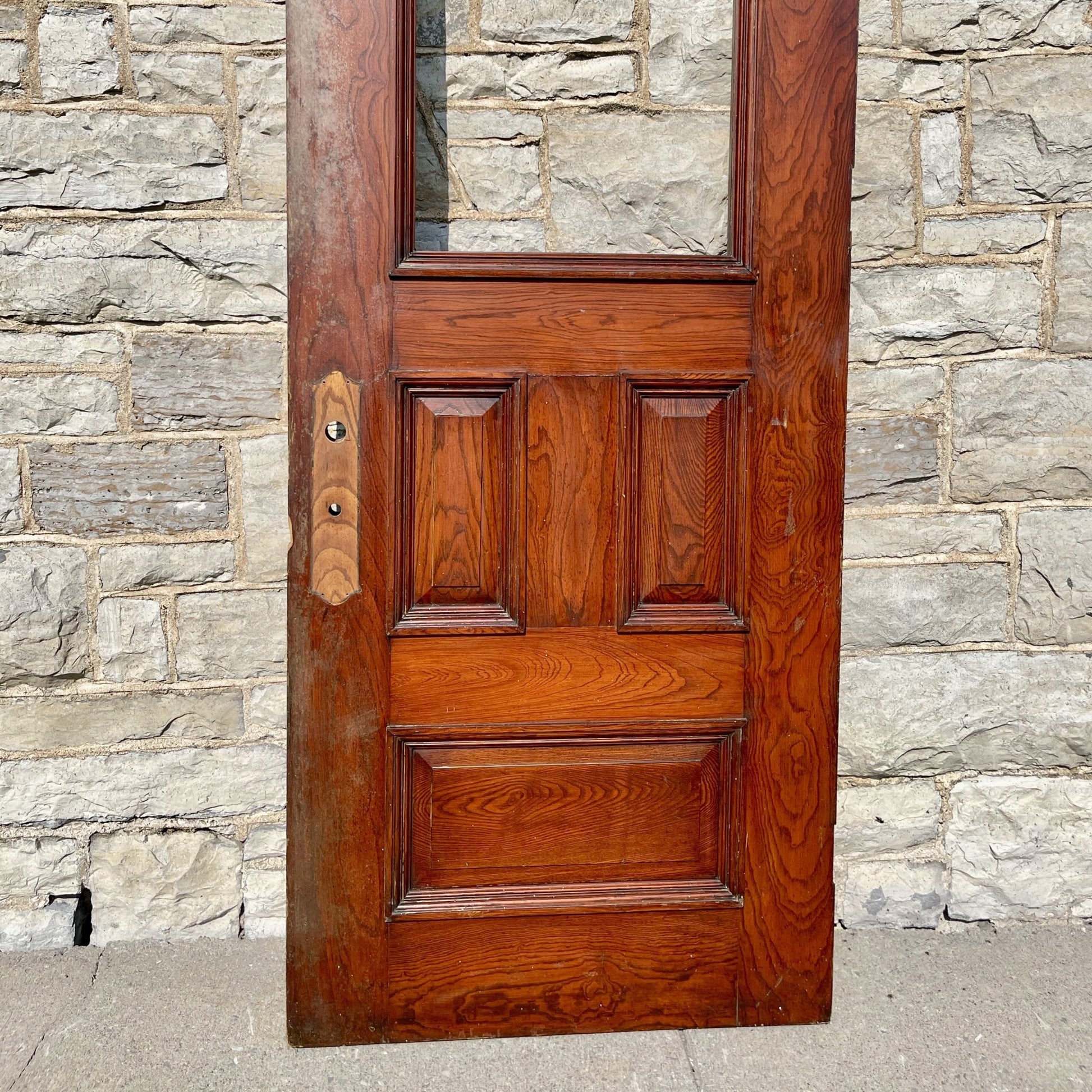 Romanesque Revival Door With Lite - Salvage-Garden