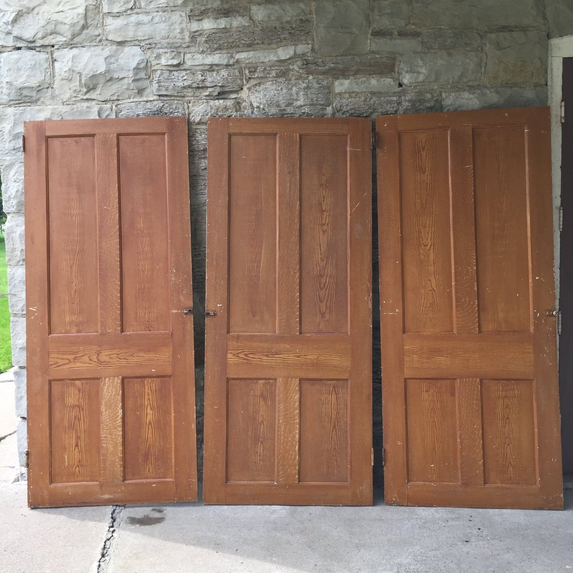 Salvaged Pine Doors With Faux Exterior Finish - Salvage-Garden