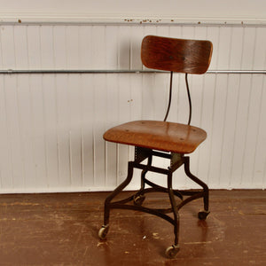 Toledo Industrial Stool on Castors - Salvage-Garden