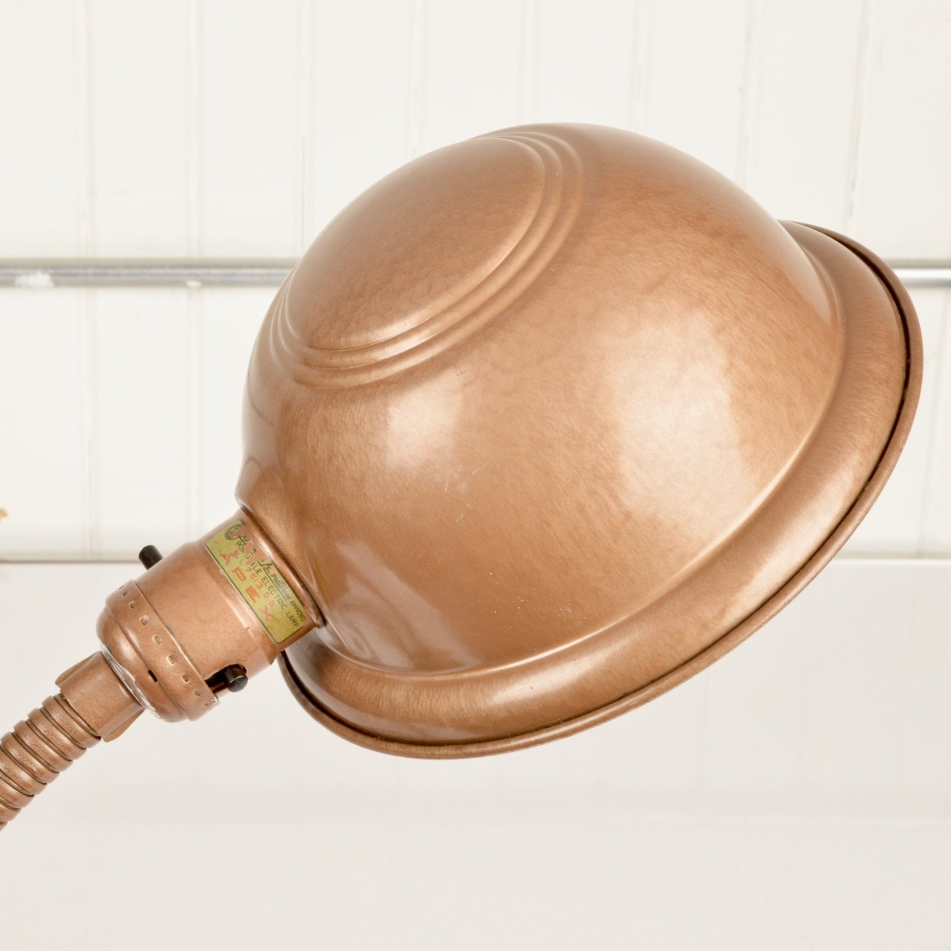 Vintage Apex Gooseneck Lamp With Parabolic Shade - Salvage-Garden