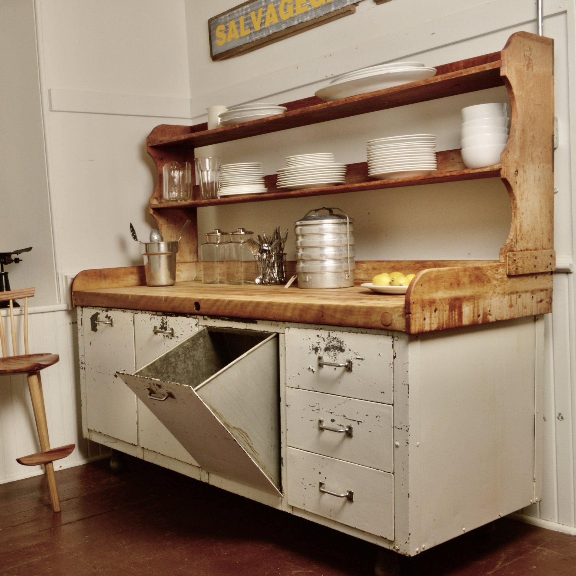 Vintage Bakers Table - Salvage-Garden