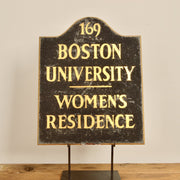 Vintage Boston University Sign - Salvage-Garden