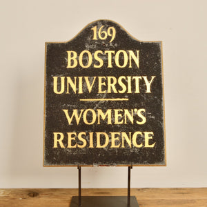 Vintage Boston University Sign - Salvage-Garden