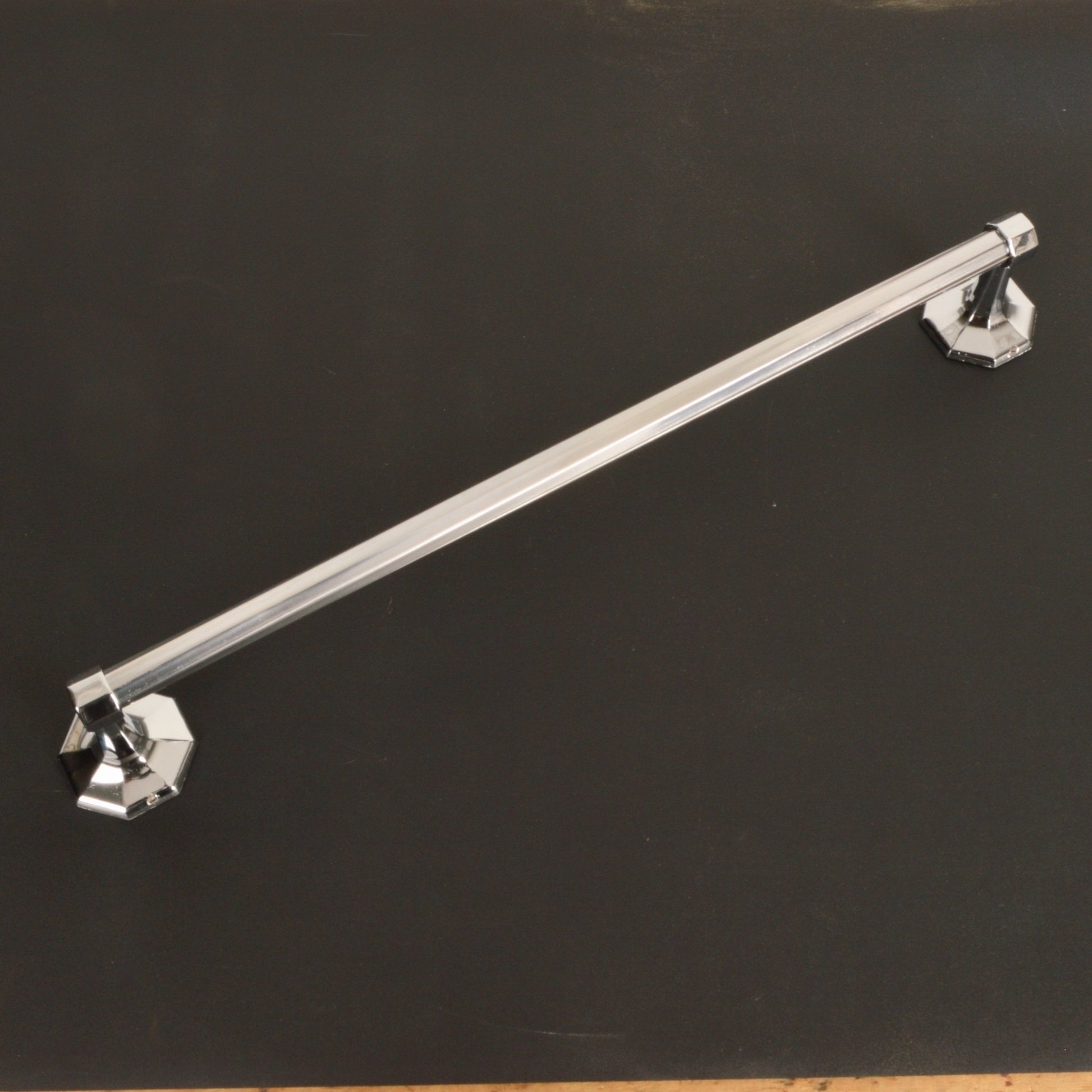 Vintage Chrome plated Towel Bar - Salvage-Garden