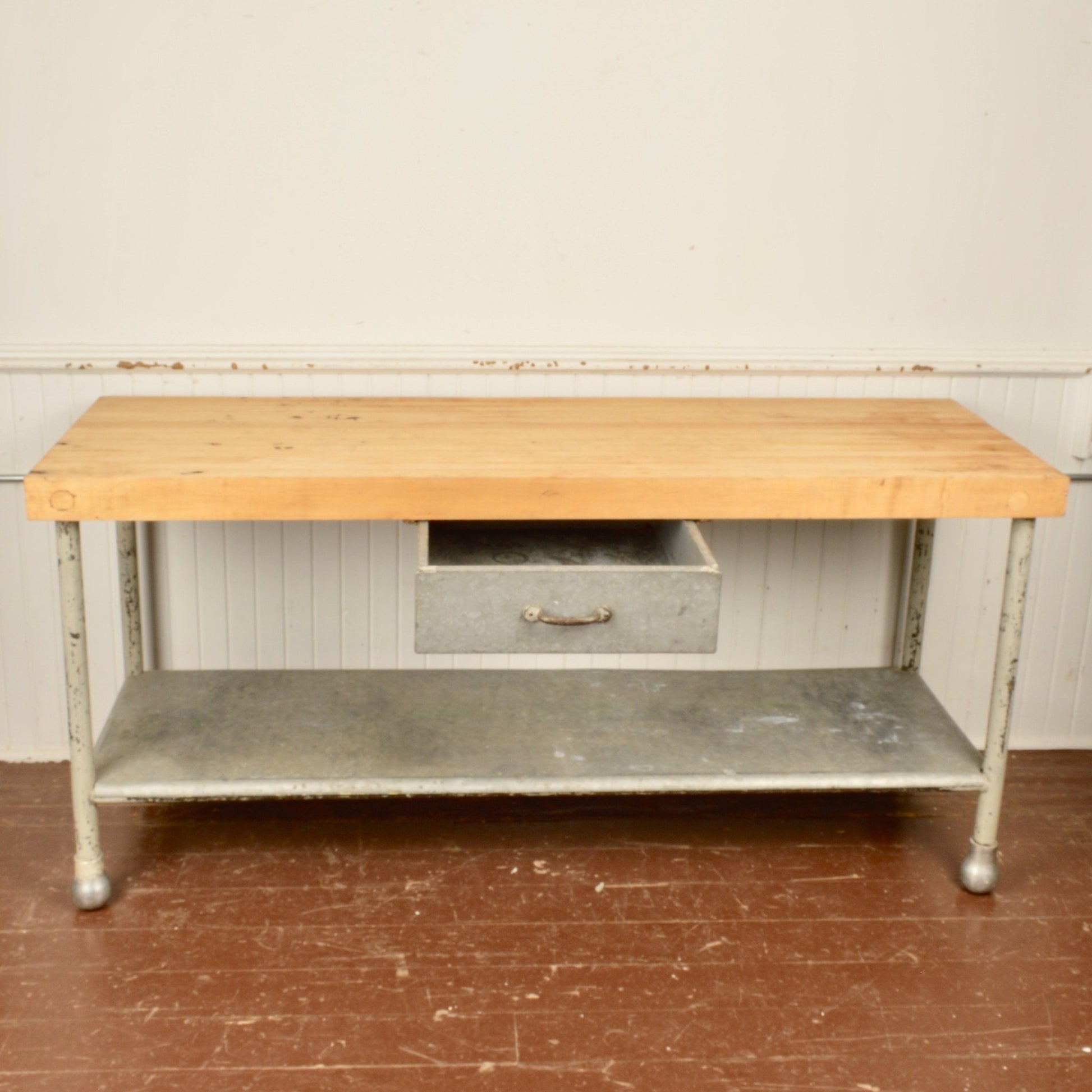 Vintage Commercial Bakers Table - Salvage-Garden