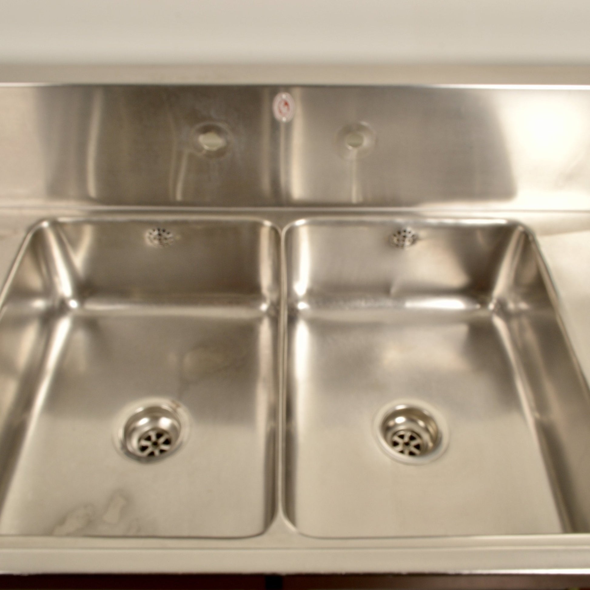 Vintage Commercial Stainless Steel Double Sink - Salvage-Garden