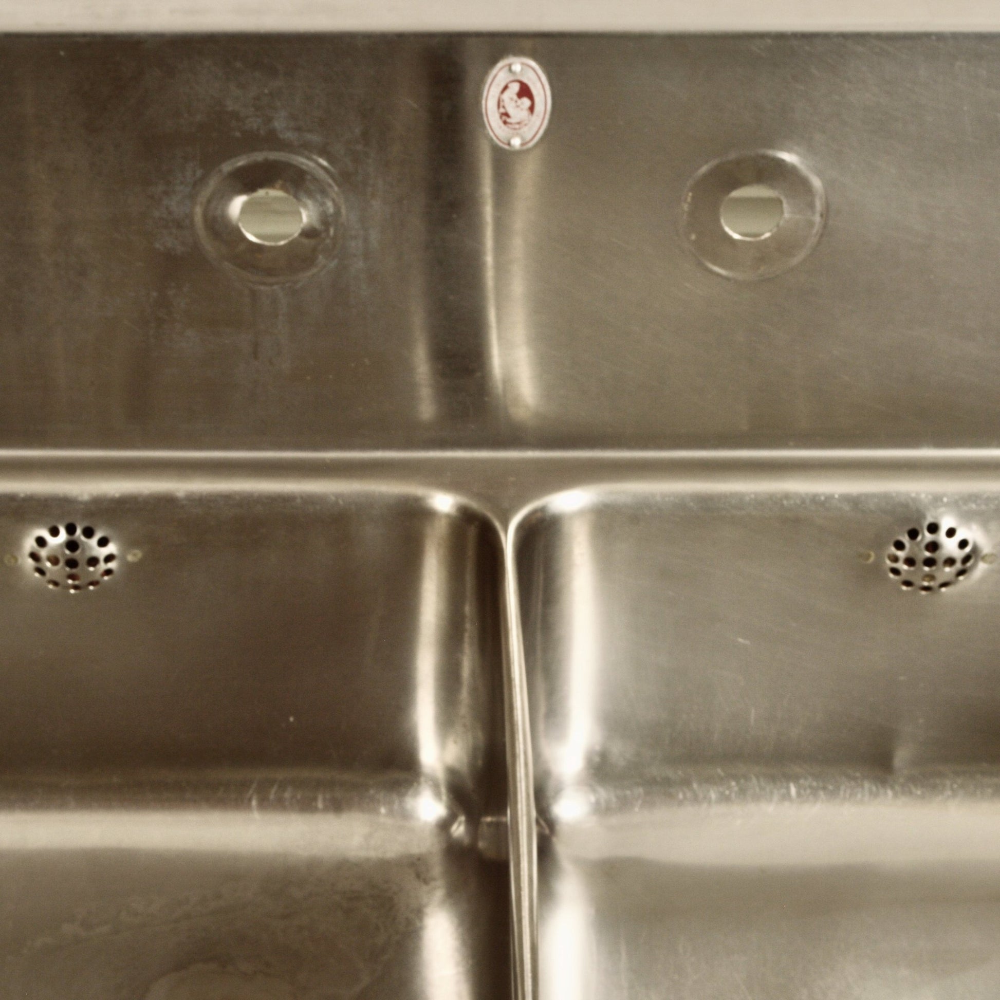 Vintage Commercial Stainless Steel Double Sink - Salvage-Garden