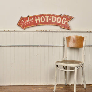 Vintage Hand Painted Two Sided Hot Dog Sign - Salvage-Garden