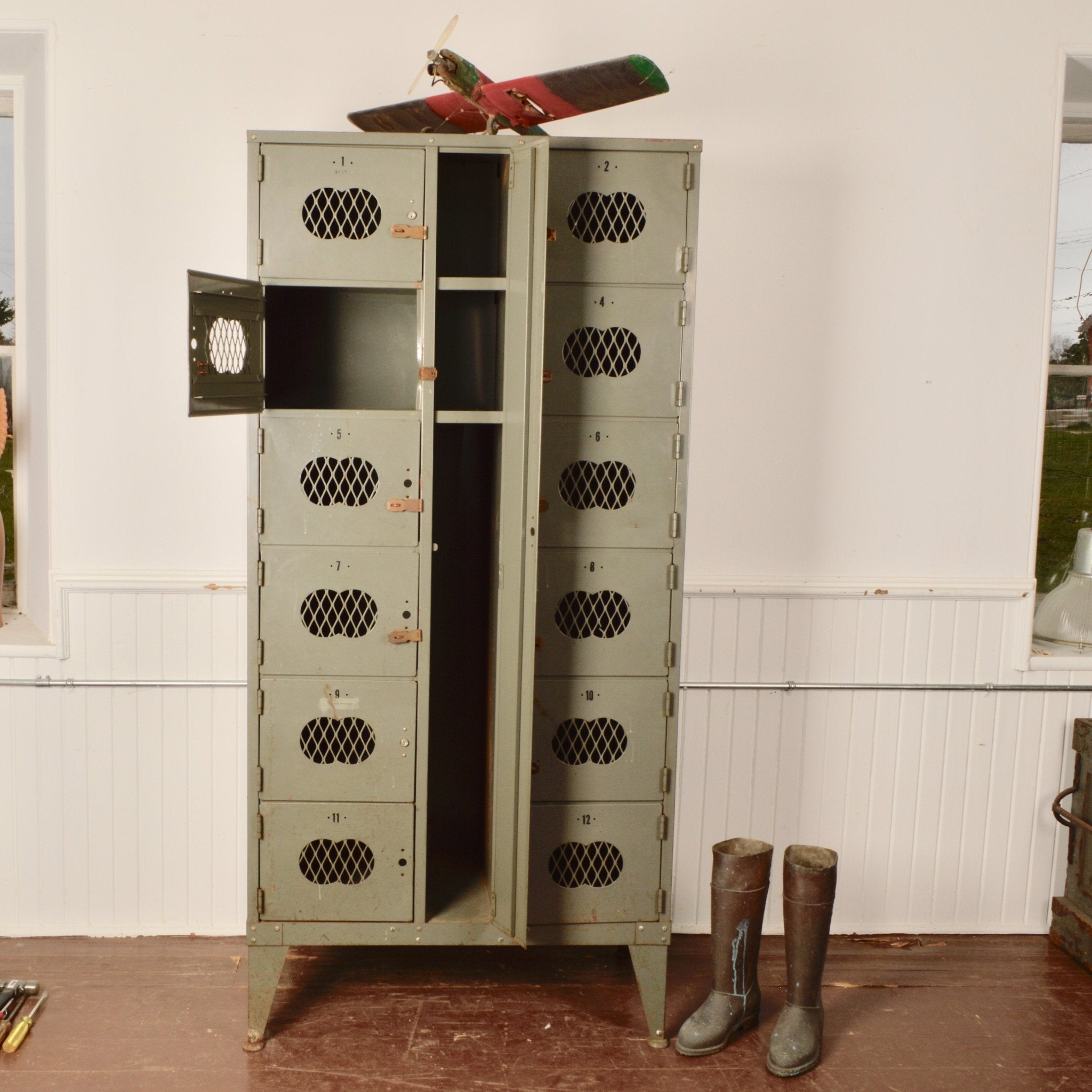 Vintage Metal Locker - Salvage-Garden