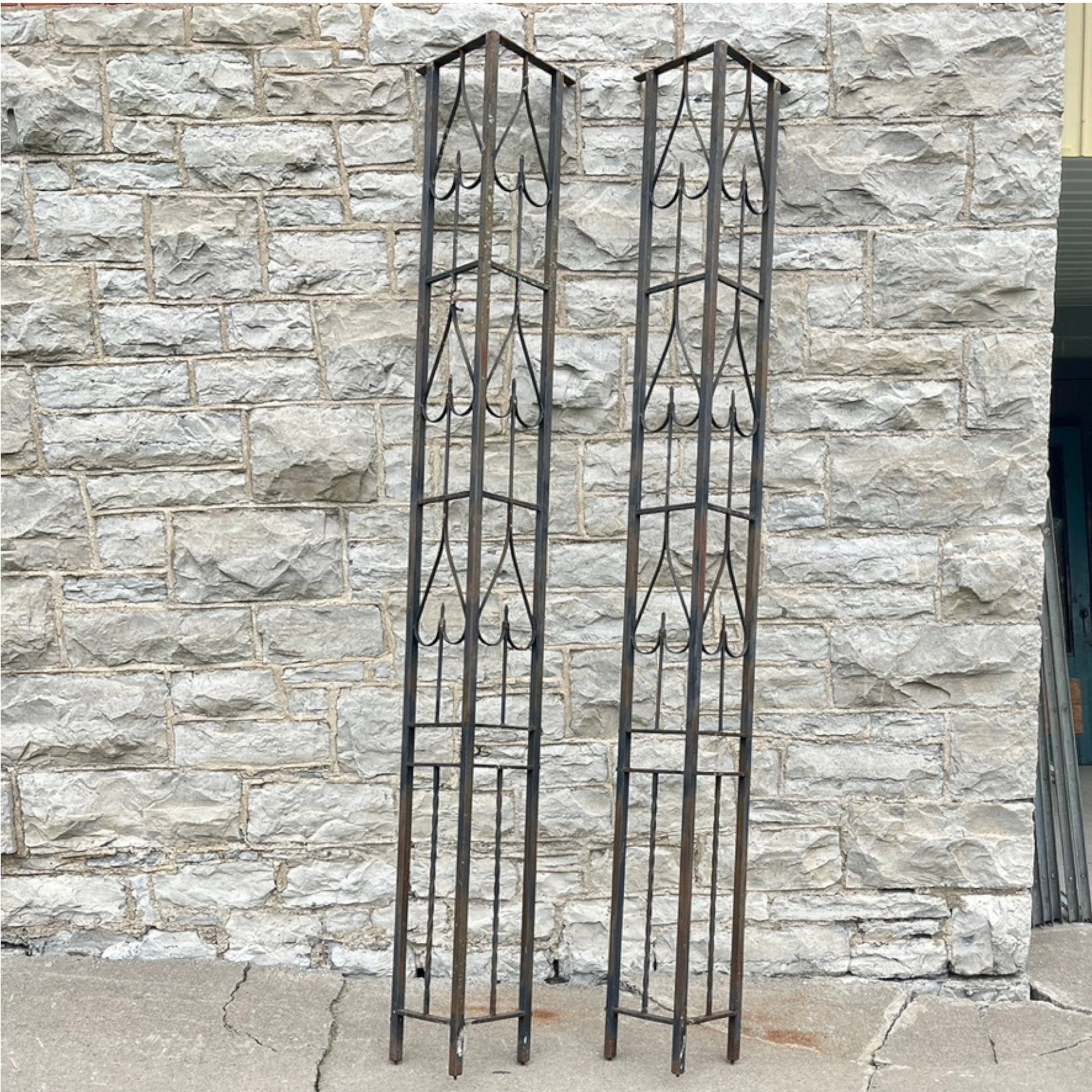 Vintage Steel Porch Columns - Salvage-Garden