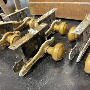 10 Piece Brass Hardware Set c. 1910 - Salvage-Garden