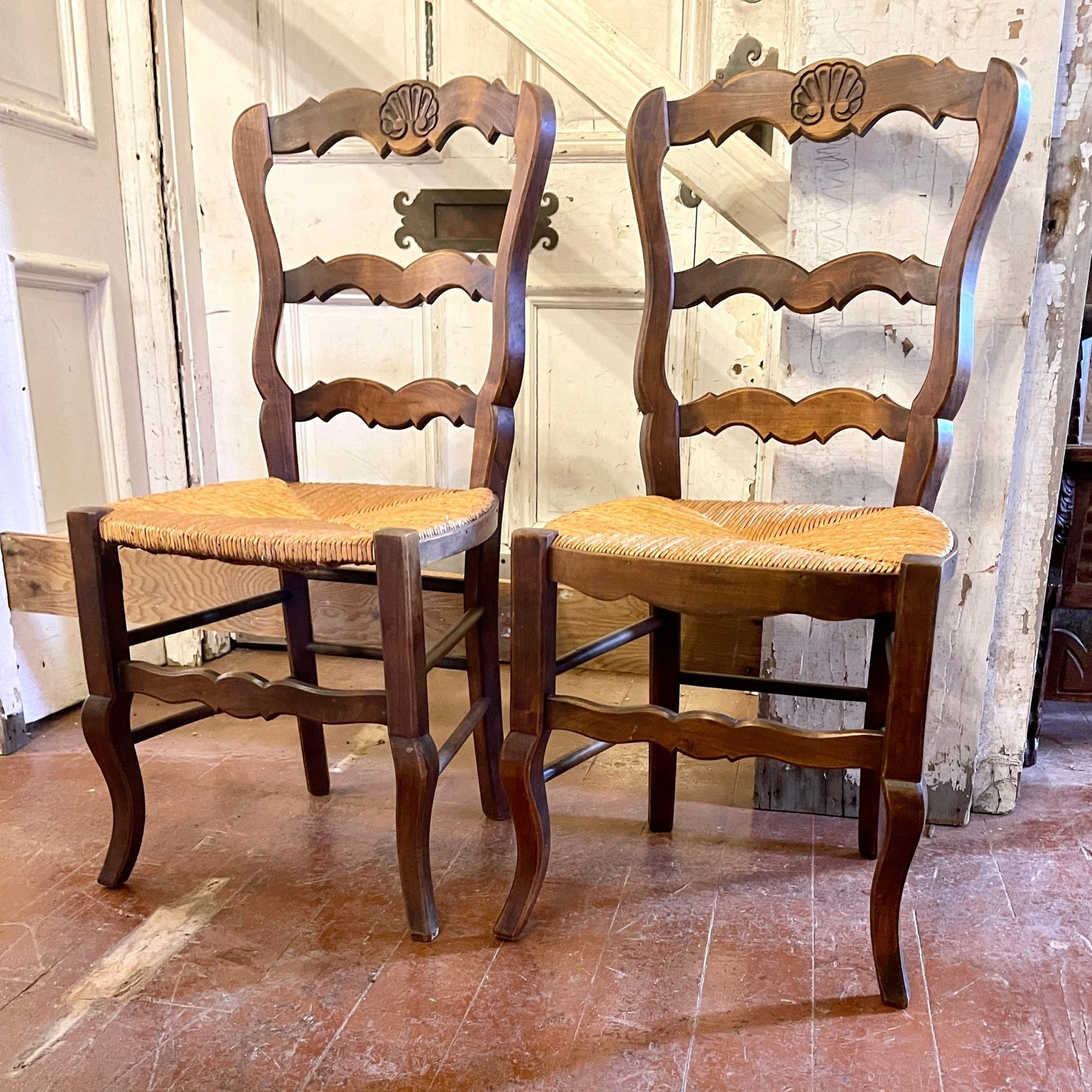 19th Century French Hand Carved Chairs - Salvage-Garden