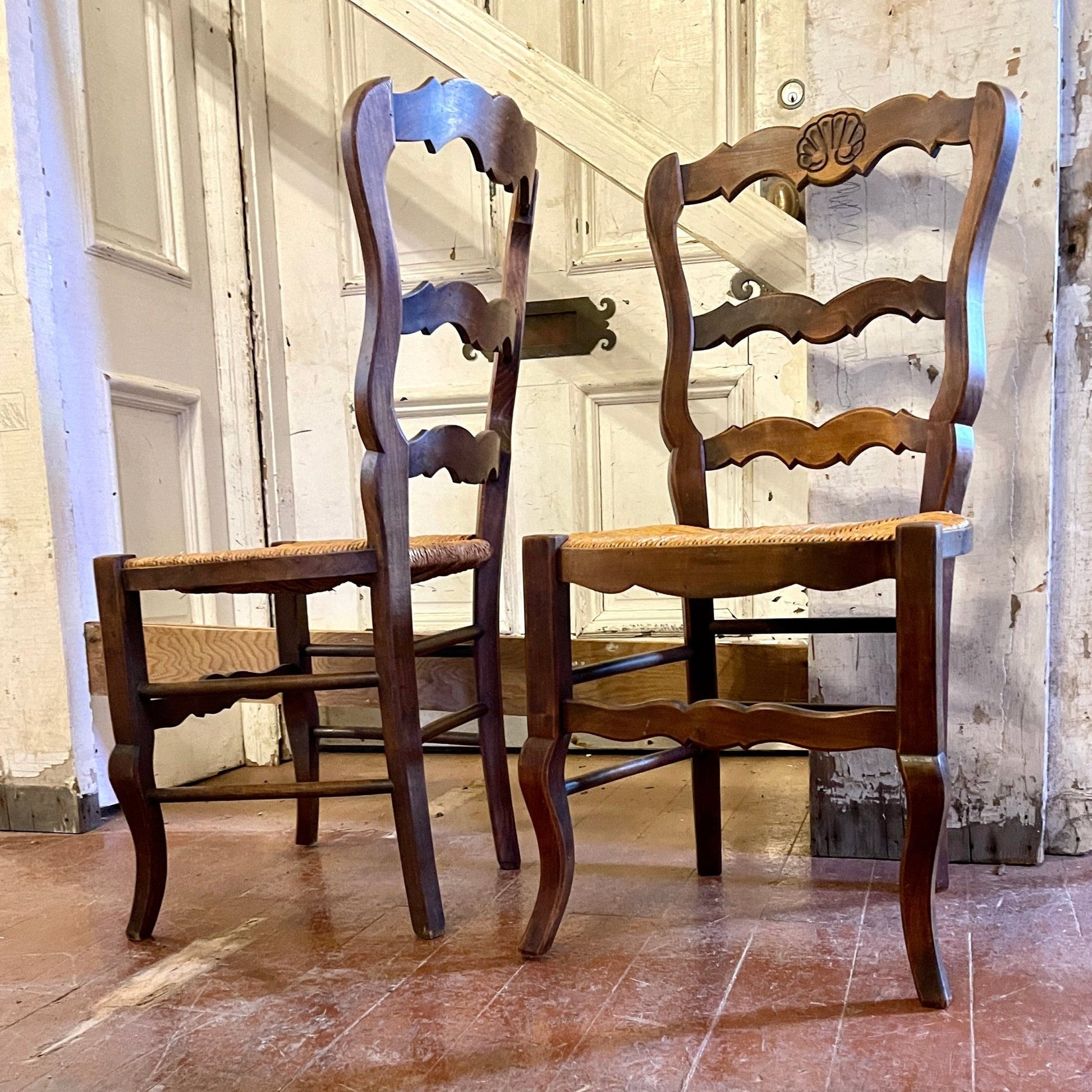 19th Century French Hand Carved Chairs - Salvage-Garden