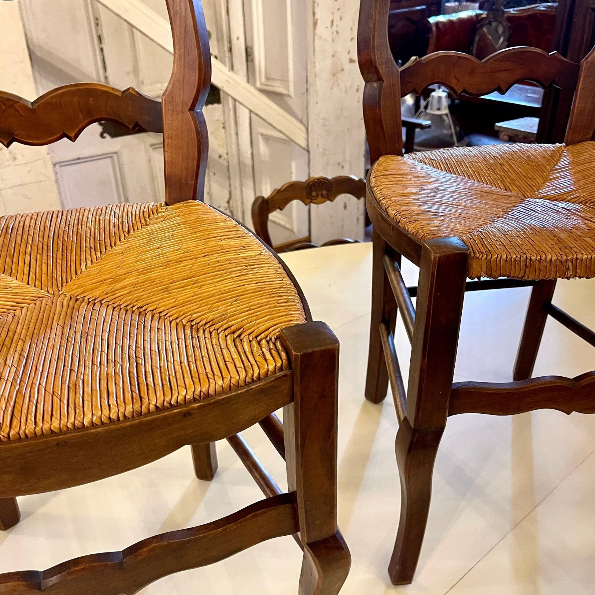 19th Century French Hand Carved Chairs - Salvage-Garden