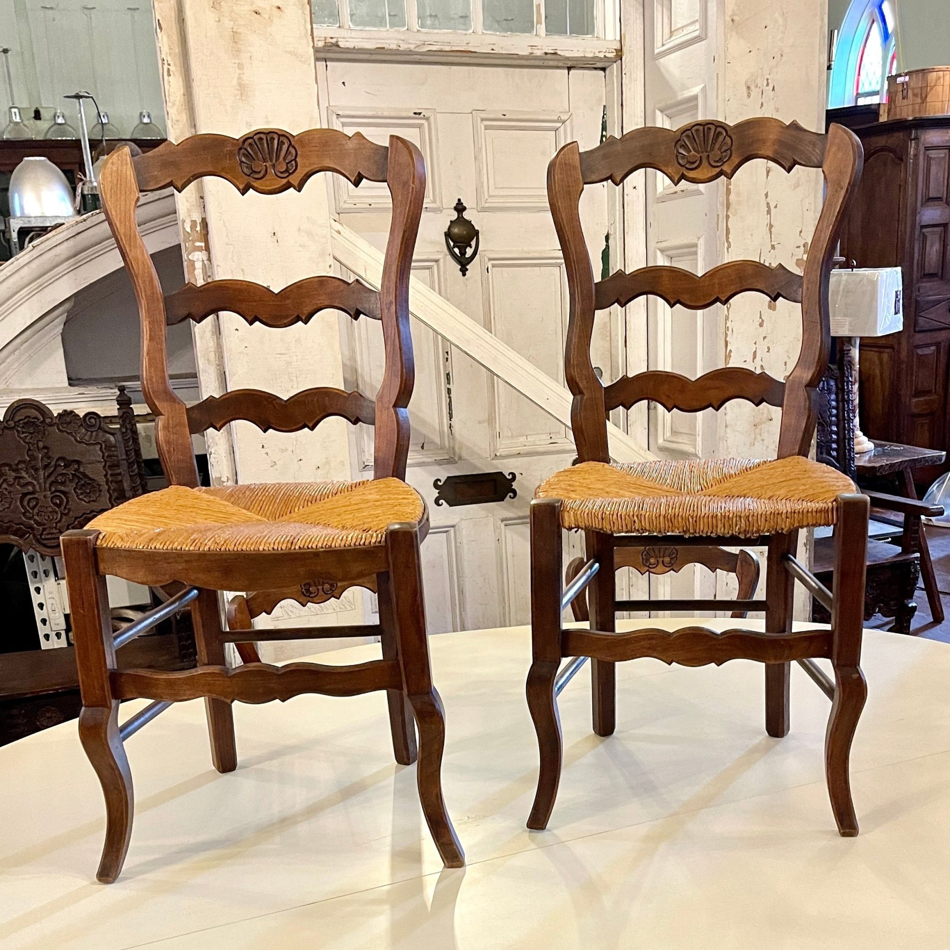 19th Century French Hand Carved Chairs - Salvage-Garden