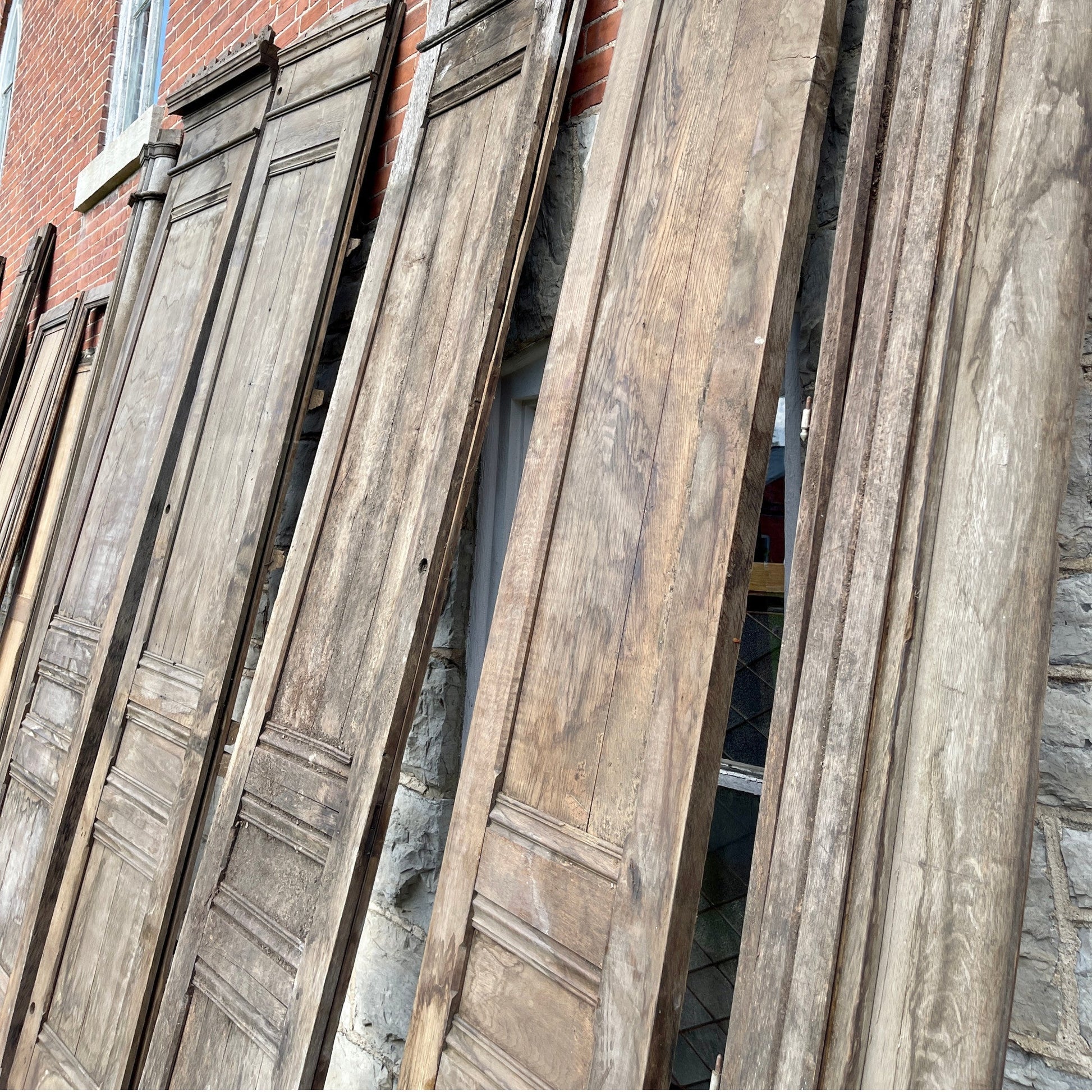 19th Century French Oak Armoire Panels And Doors - Salvage-Garden
