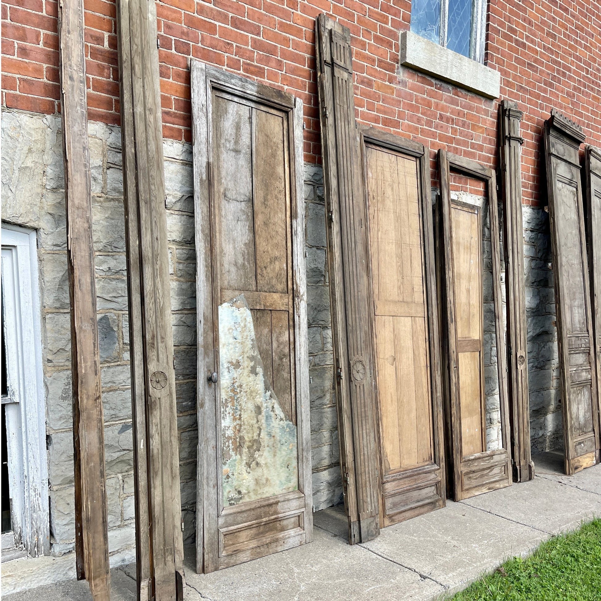 19th Century French Oak Armoire Panels And Doors - Salvage-Garden
