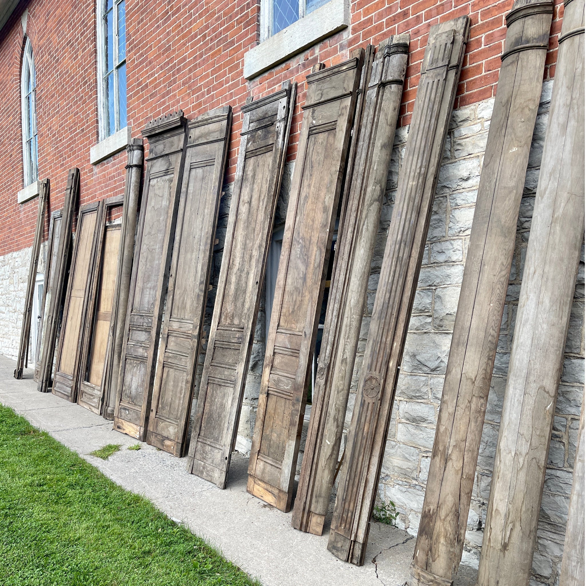 19th Century French Oak Armoire Panels And Doors - Salvage-Garden