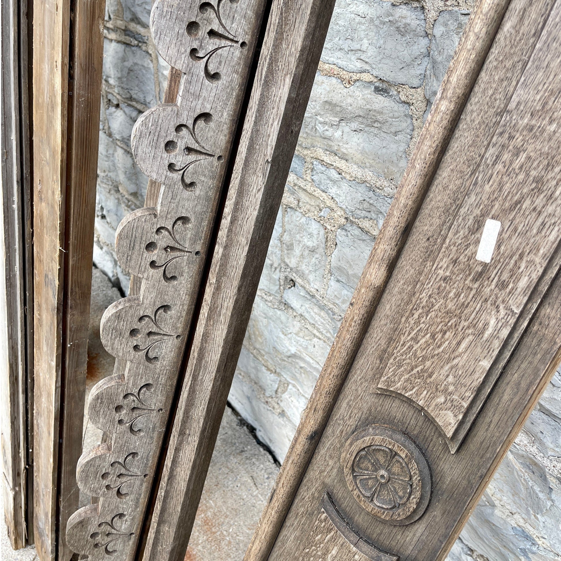19th Century French Oak Armoire Panels And Doors - Salvage-Garden