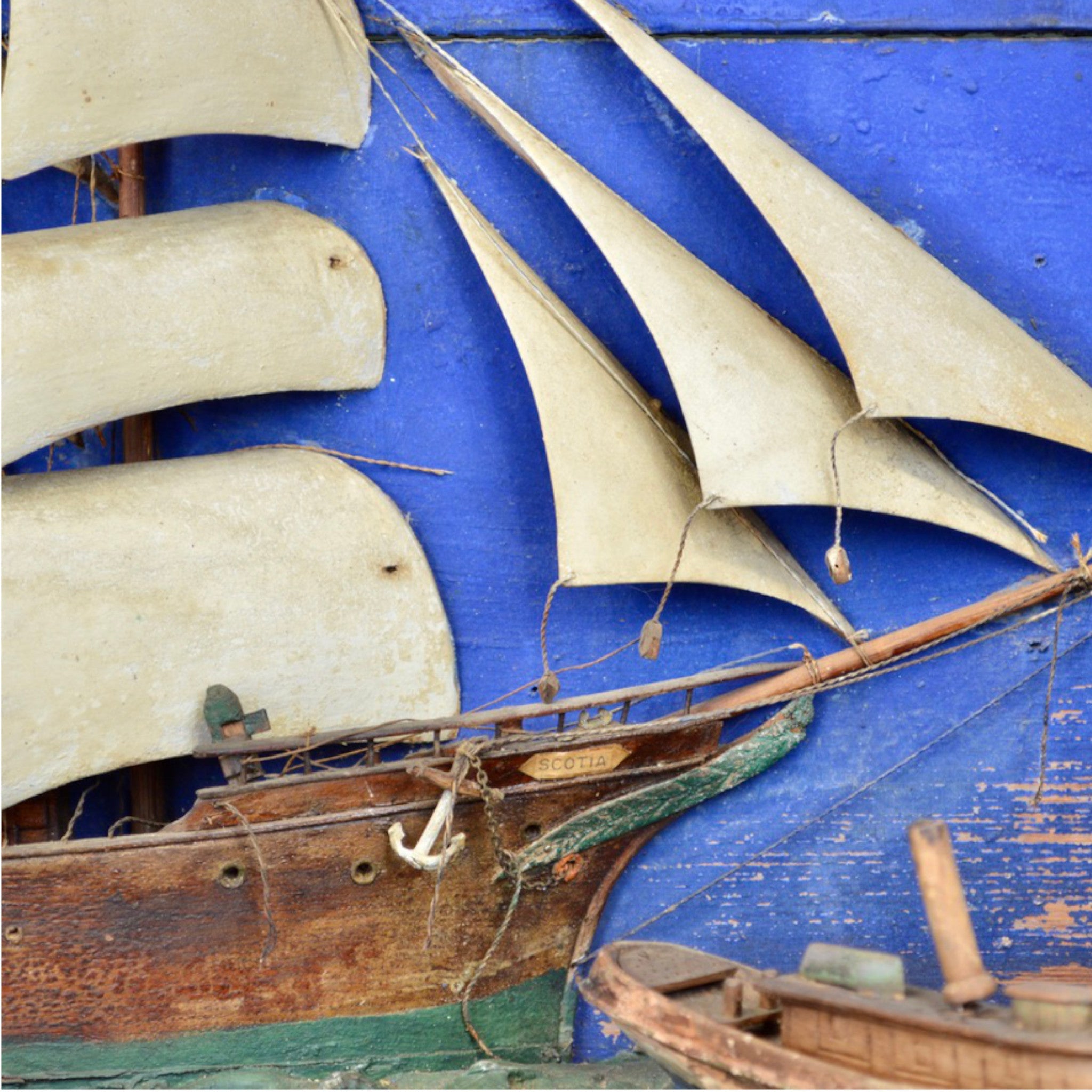 19th Century Sailing Ship Diorama - Salvage-Garden