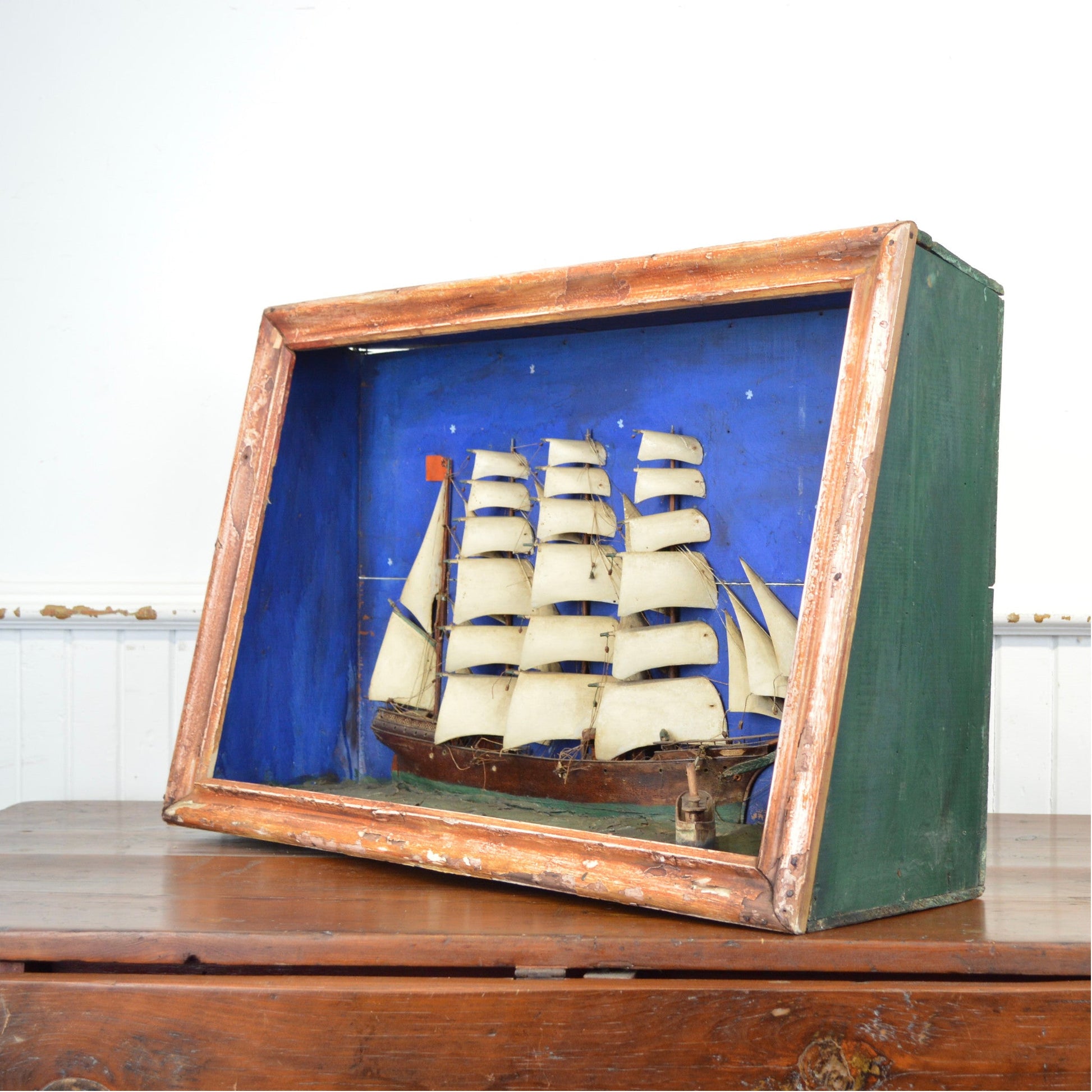 19th Century Sailing Ship Diorama - Salvage-Garden