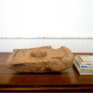 19th Century Teak Burl Granary Mortar - Salvage-Garden