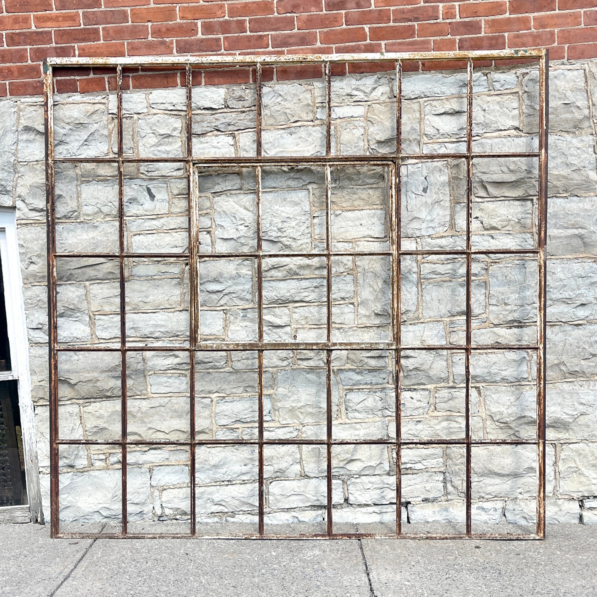 Vintage 35 Lite Steel Factory Window with Ventilator