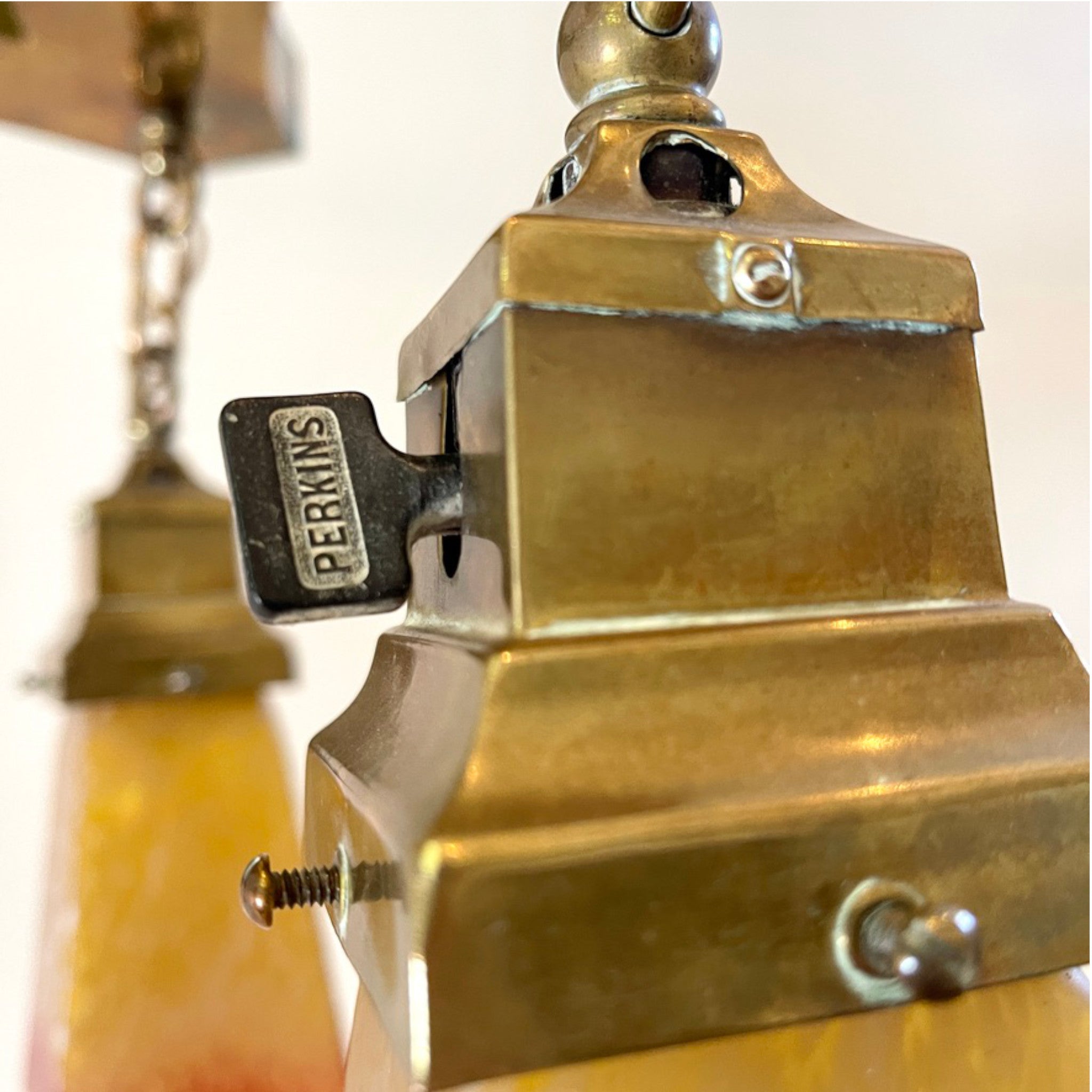 Antique Brass Chandelier, Arts & Crafts Movement, Circa 1910