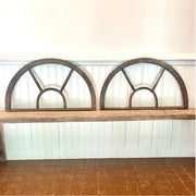 Antique Steel Arched Transom Windows – Pair