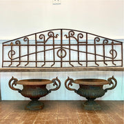 Antique Art Nouveau Wrought Iron Architectural Transom Panel