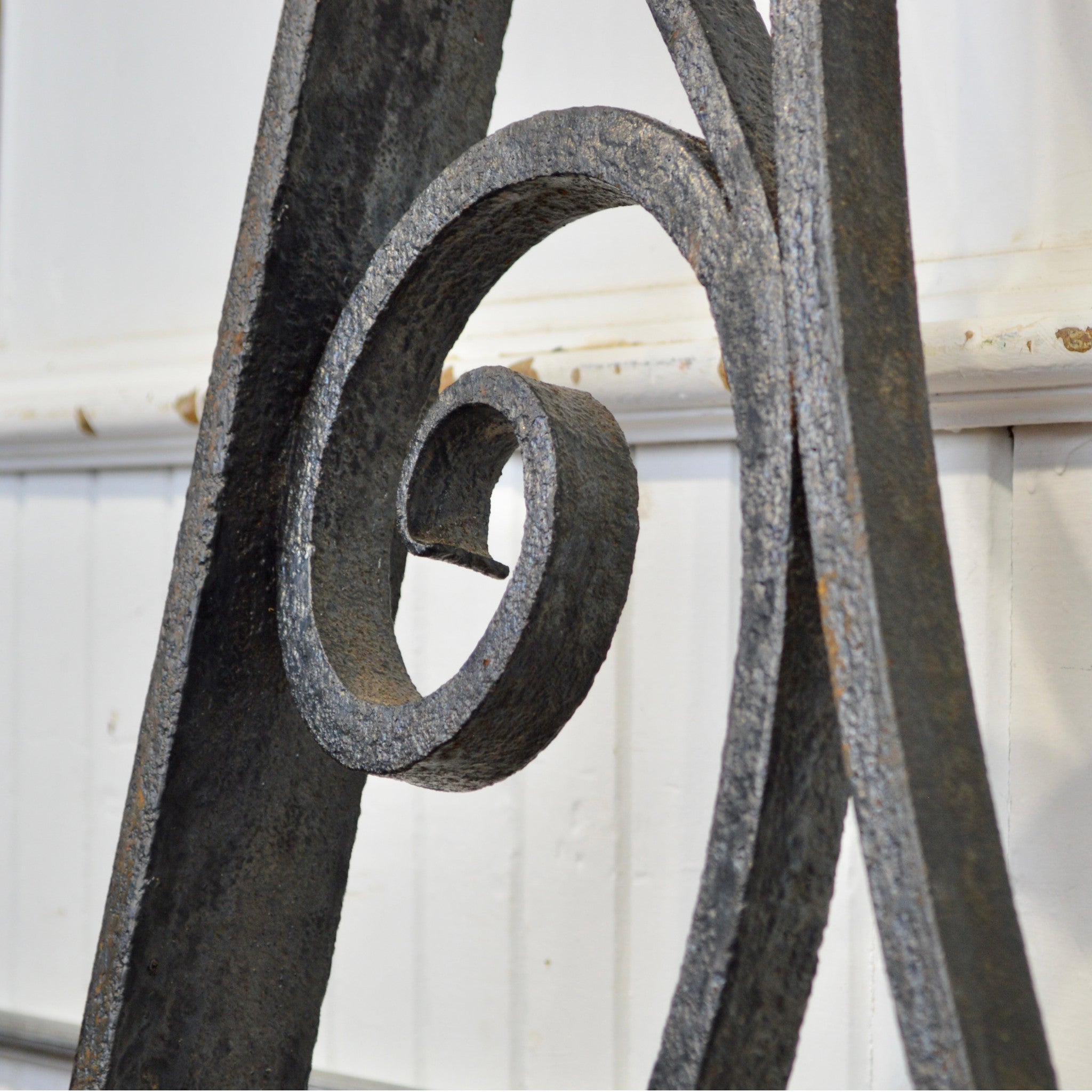 Antique Wrought Iron Porch Brackets from the Frontenac Club, Kingston (Pair)
