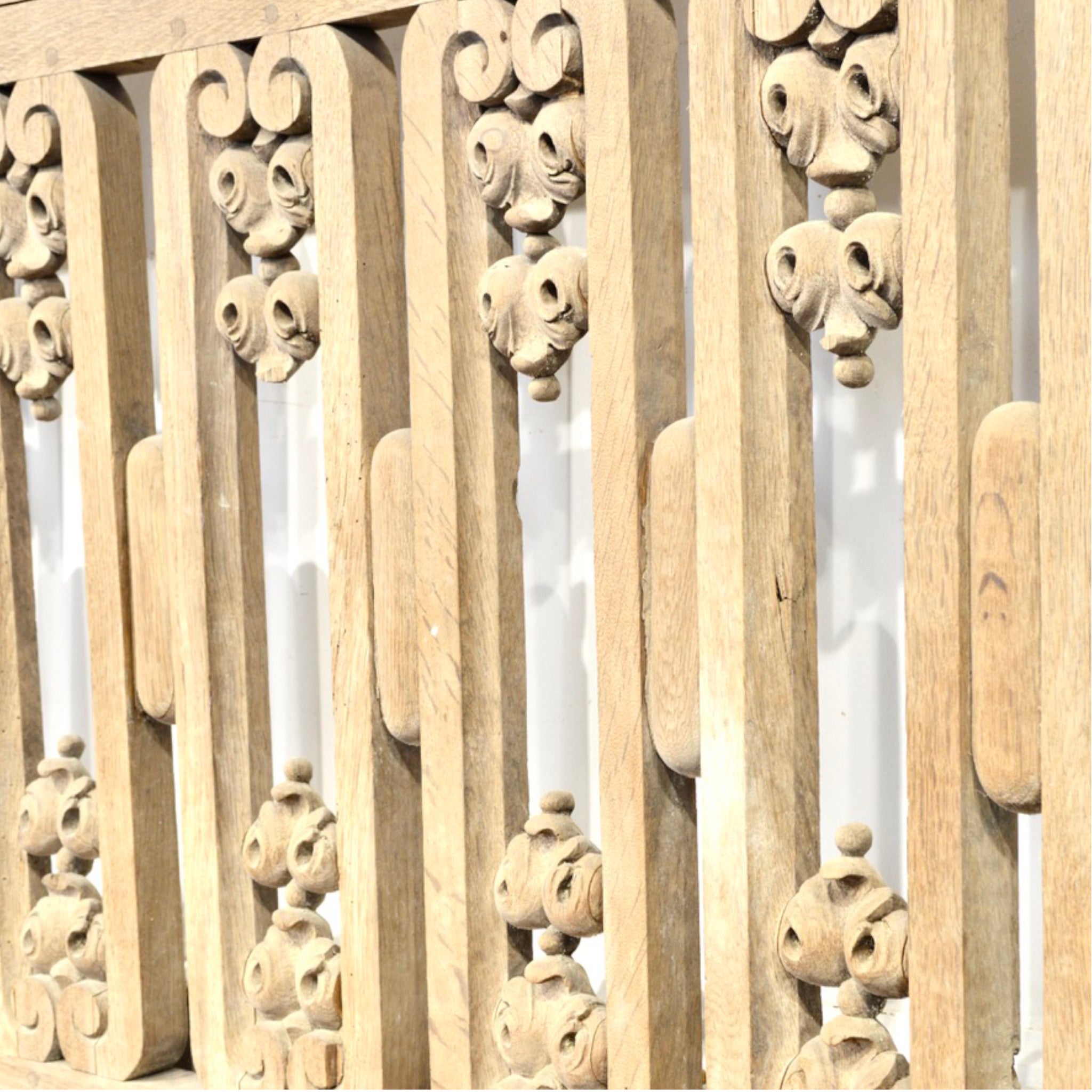 Pair of Carved European Oak Architectural Fragments — Baroque Balustrade Panels