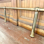 Vintage Solid Brass Bar Foot Rail – 16 ft Commercial Run