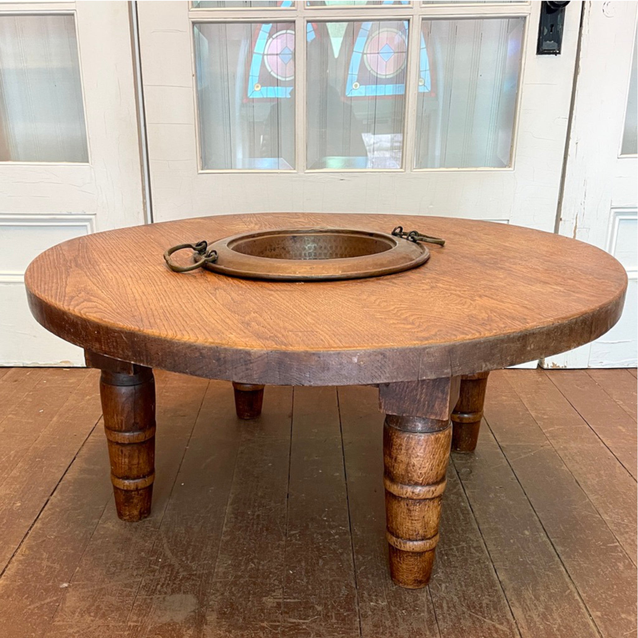 Late 19th Century Warming Table with Copper Brazier