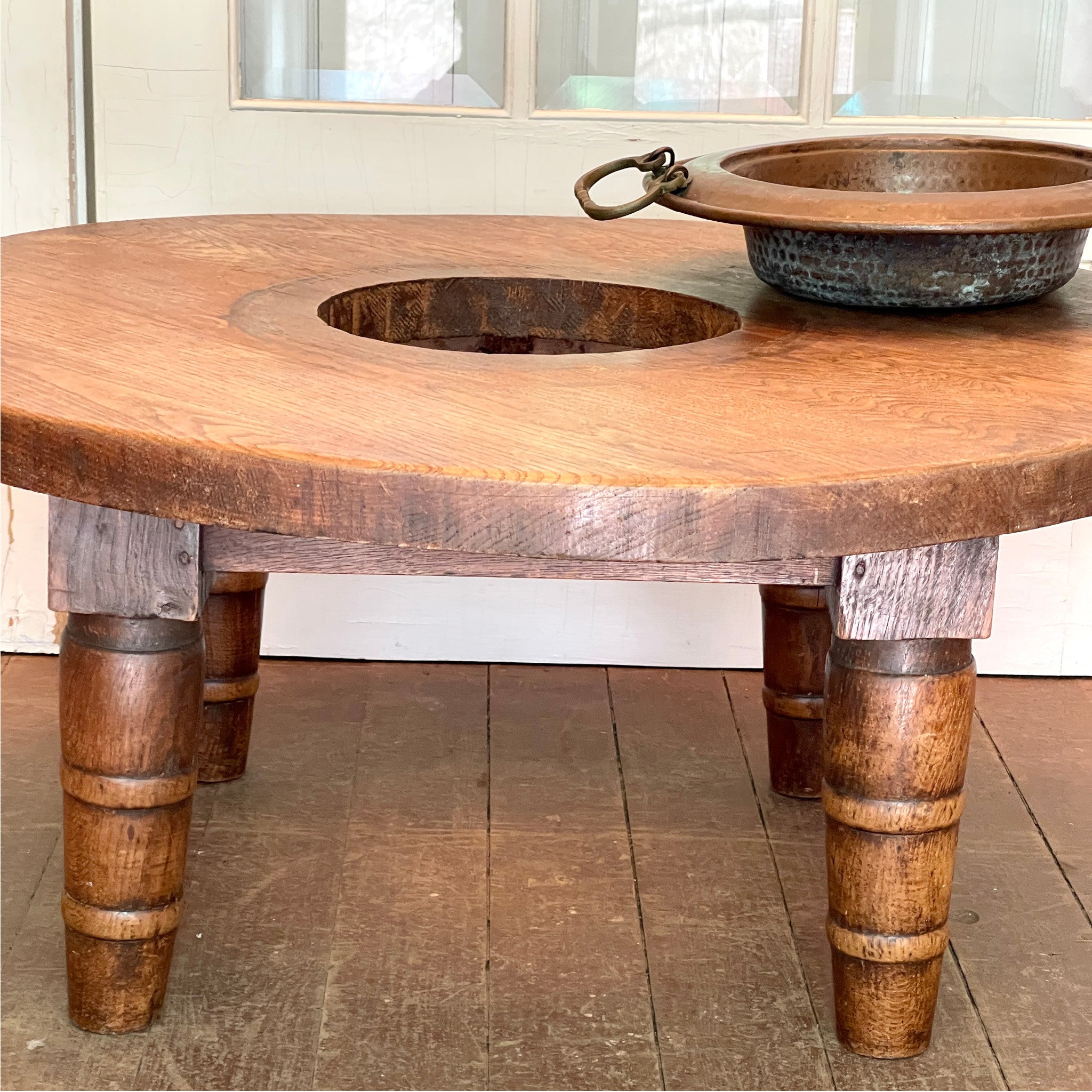 Late 19th Century Warming Table with Copper Brazier