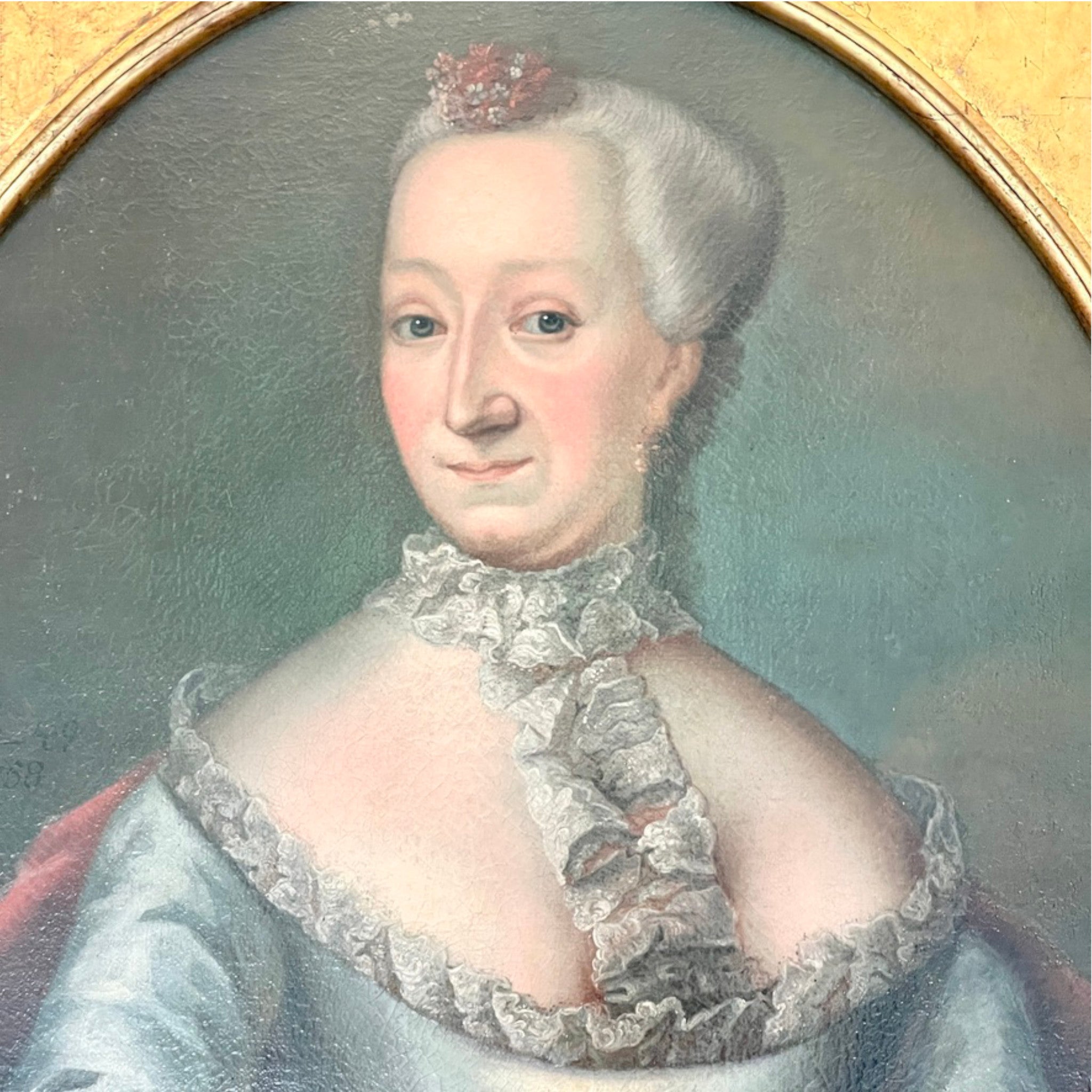 18th Century Danish Portrait of Catharina (Margrethe) Heinen, née Brüggemann | Dated 1758