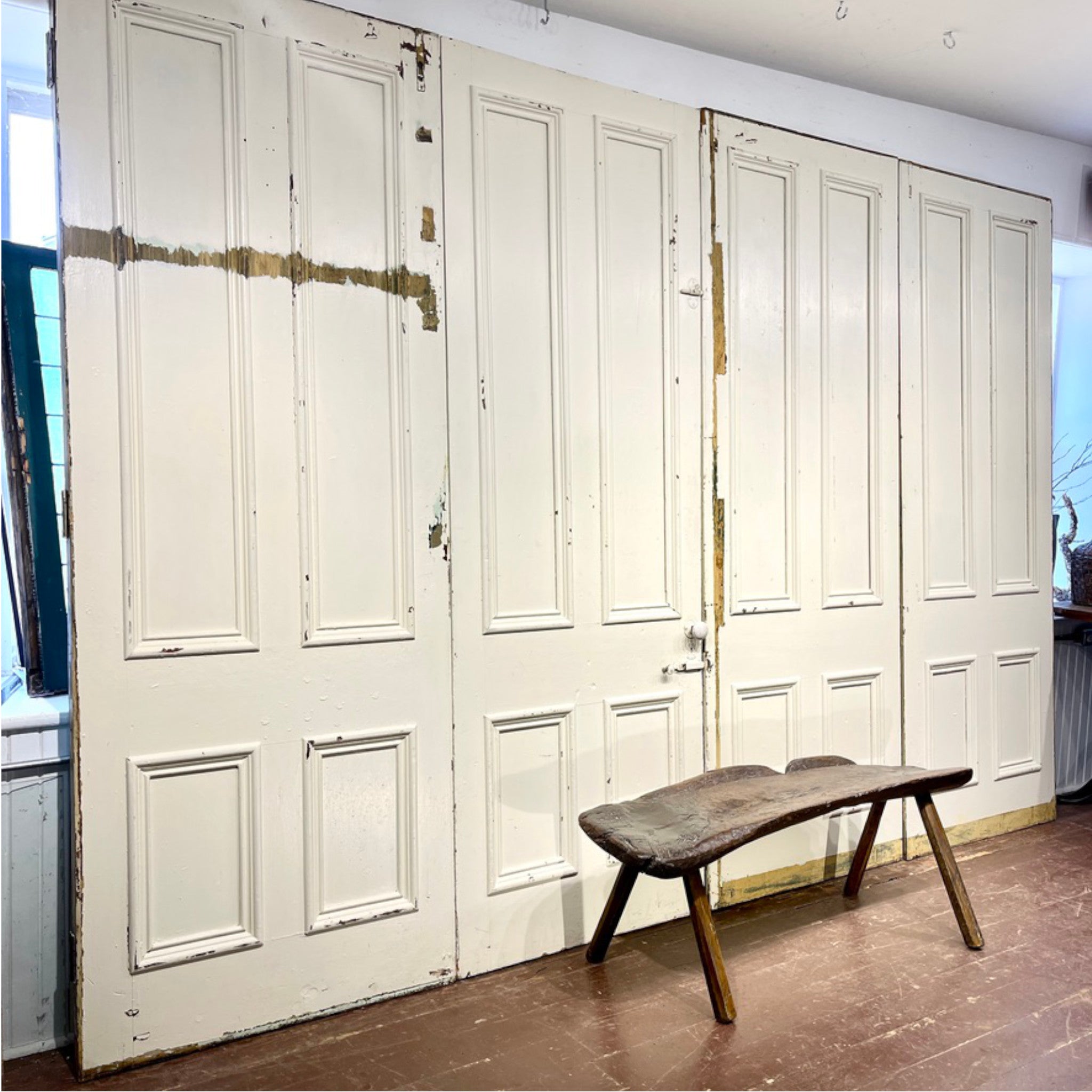 Antique Mercantile Folding Doors - Set of 4 Matching Panels