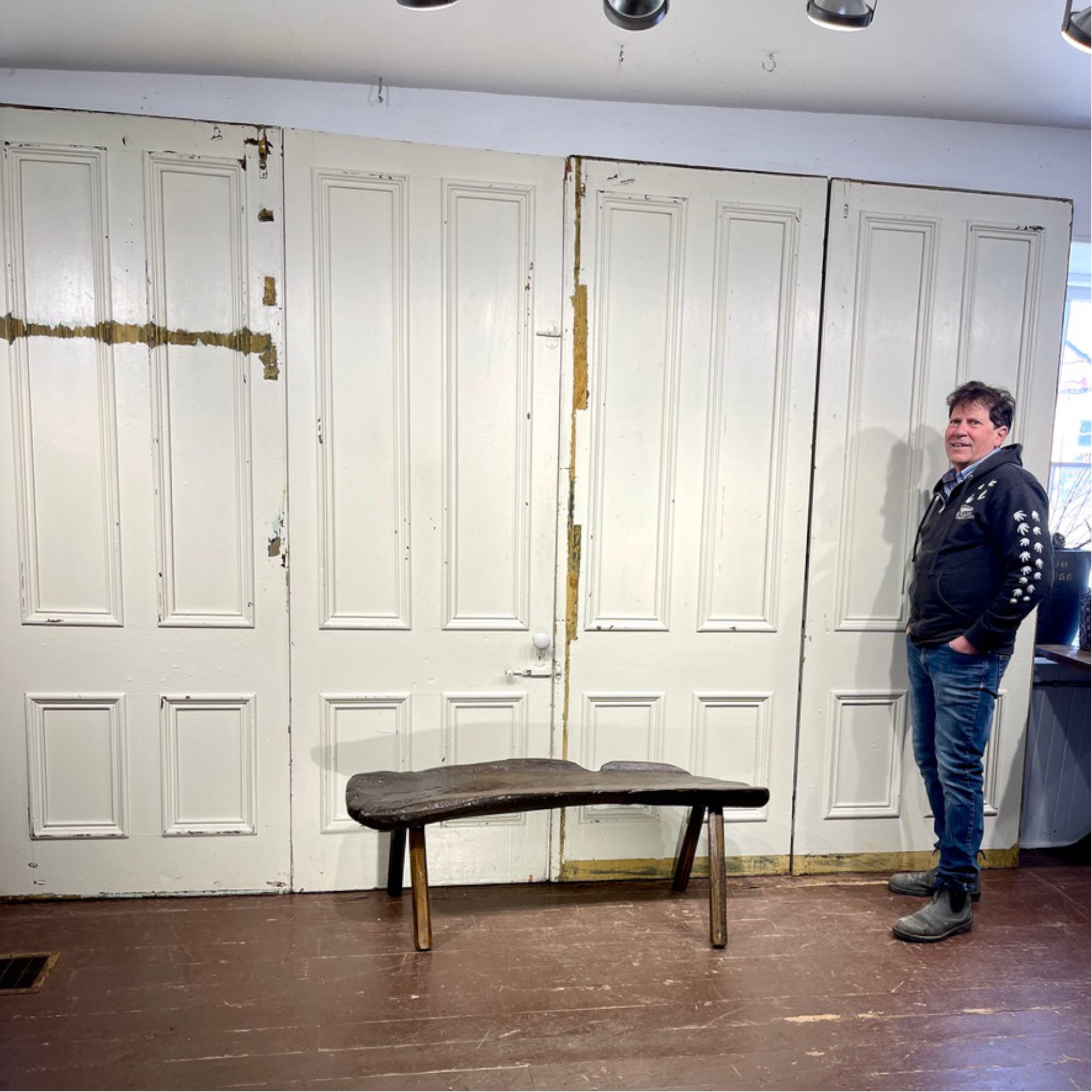 Antique Mercantile Folding Doors - Set of 4 Matching Panels