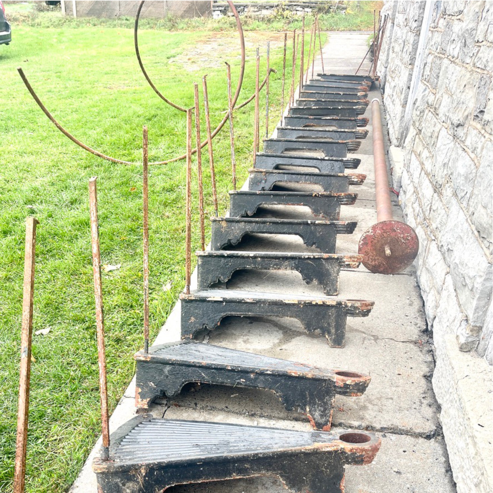 Antique Cast Iron Spiral Staircase — Convent (circa 1910)