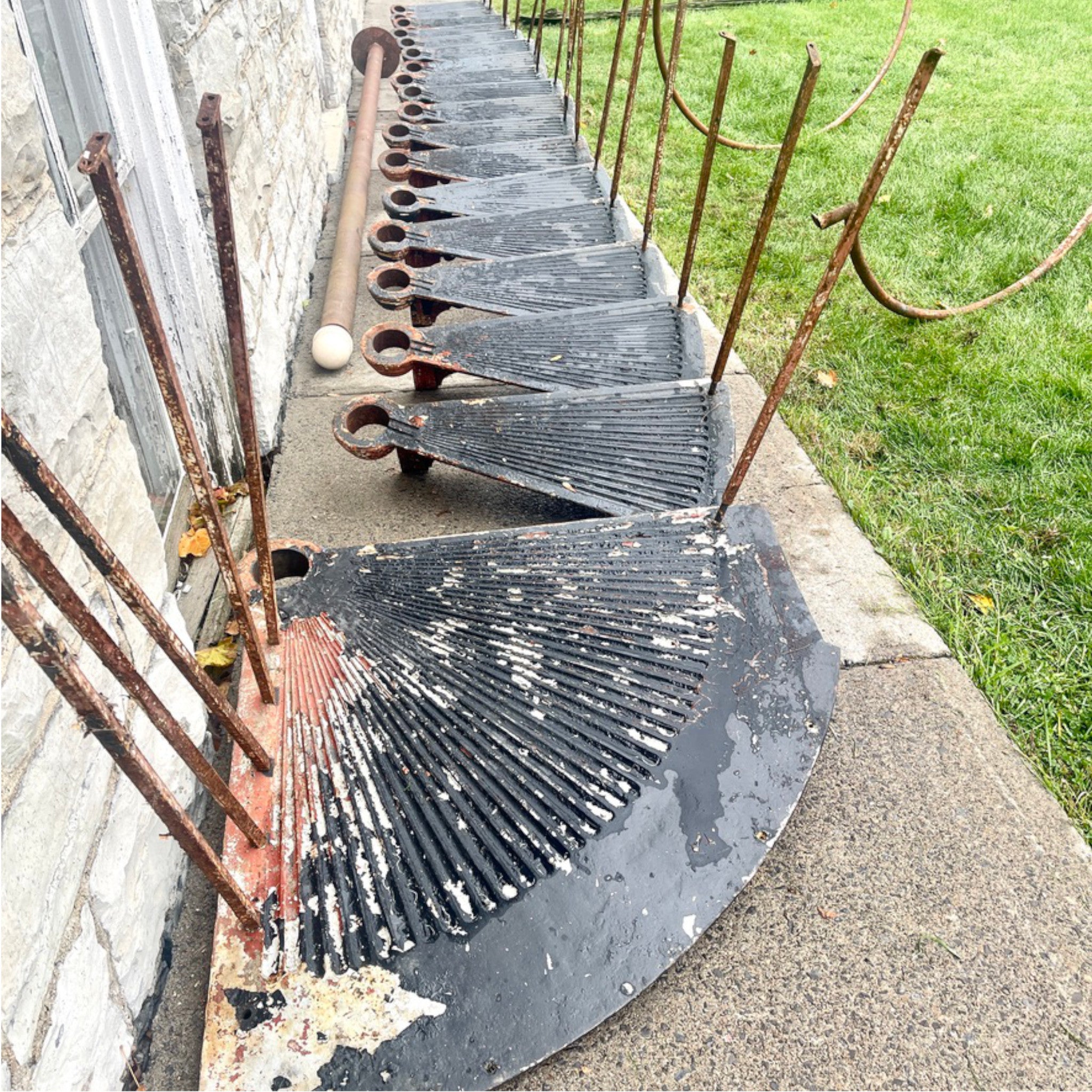Antique Cast Iron Spiral Staircase — Convent (circa 1910)