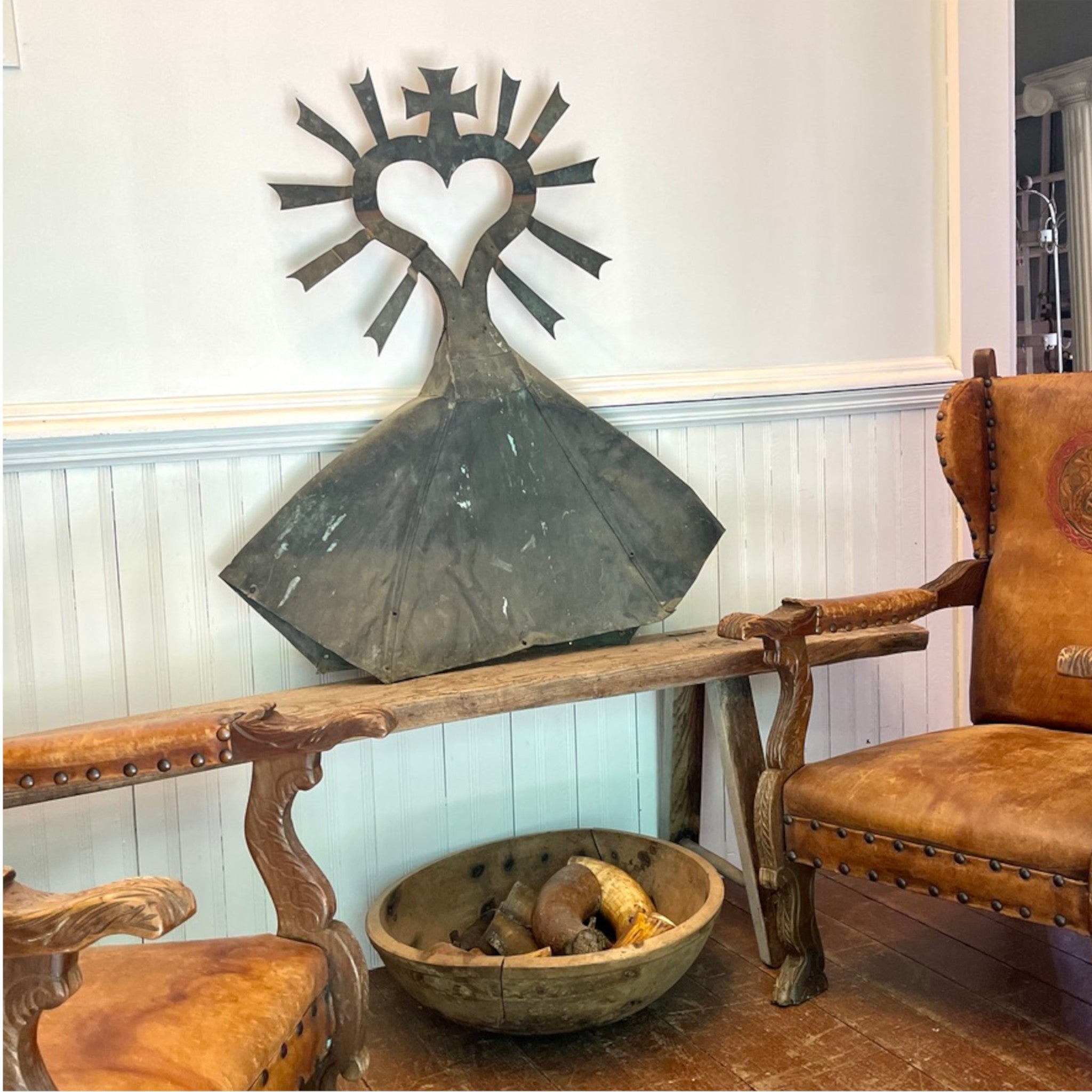 19th Century Copper Sacred Heart Church Cupola Cap